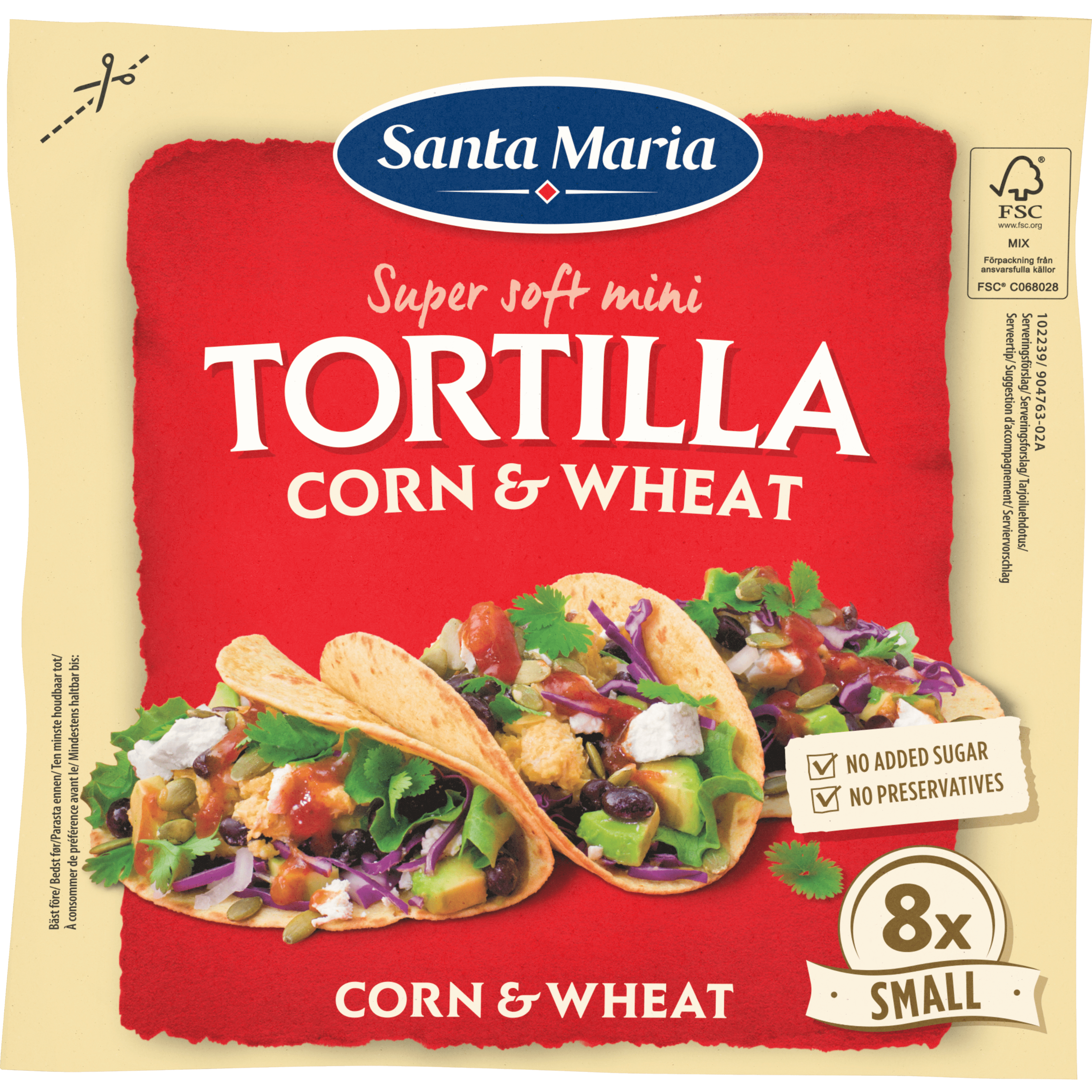 Santa maria Tortilla Corn & Wheat Small