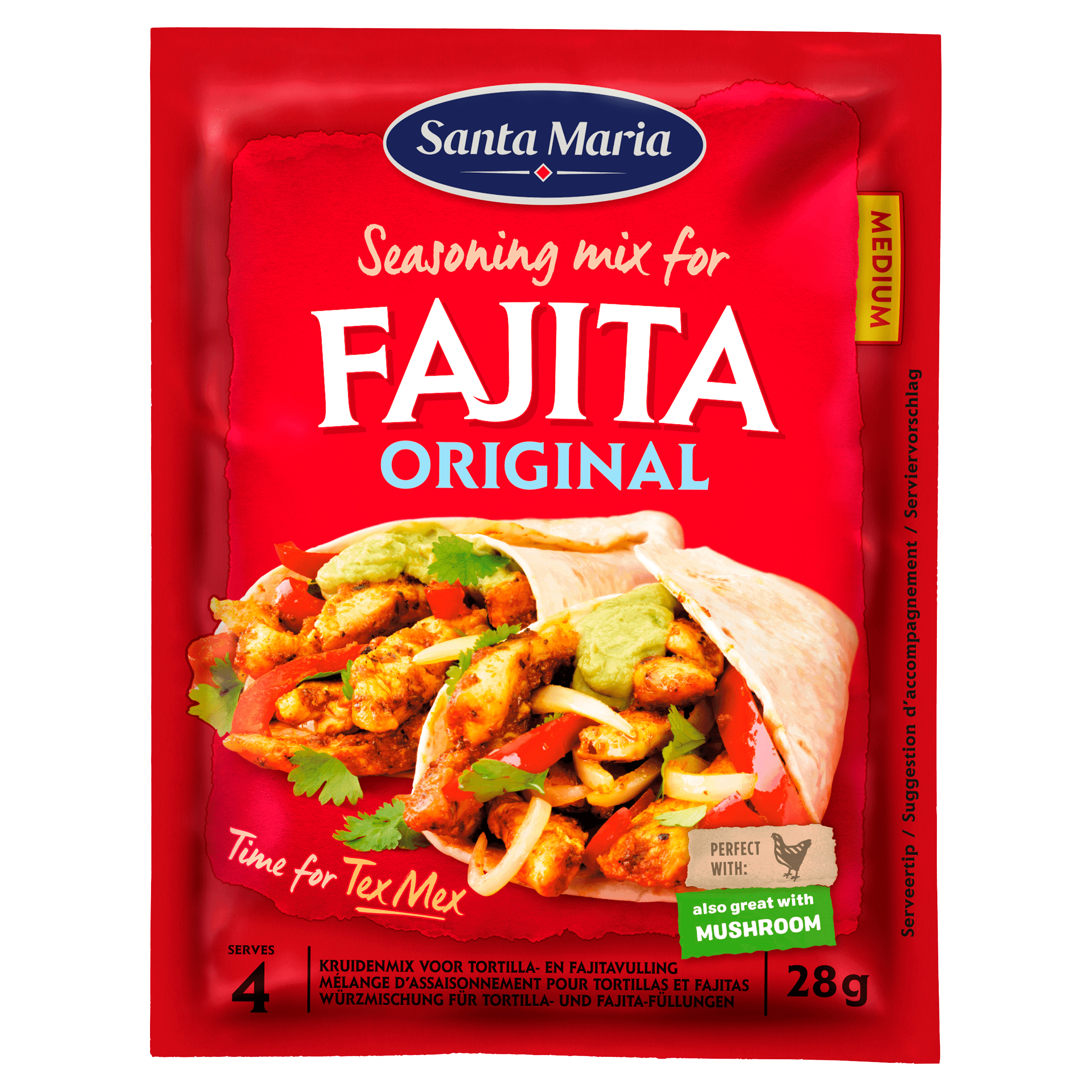 Santa maria Fajita kruidenmix zakje 28 gram