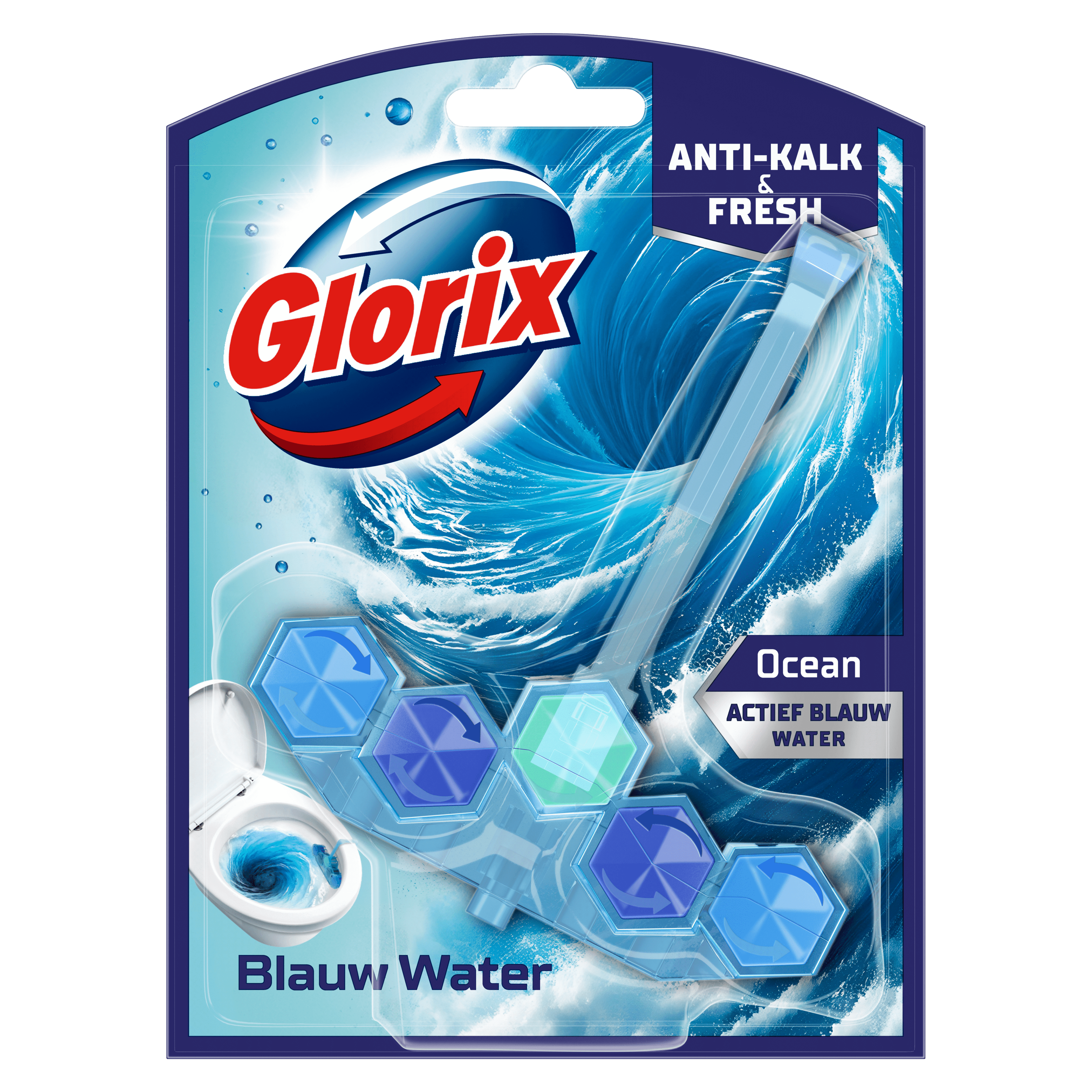 Glorix Toiletblok Blauw water oceaan