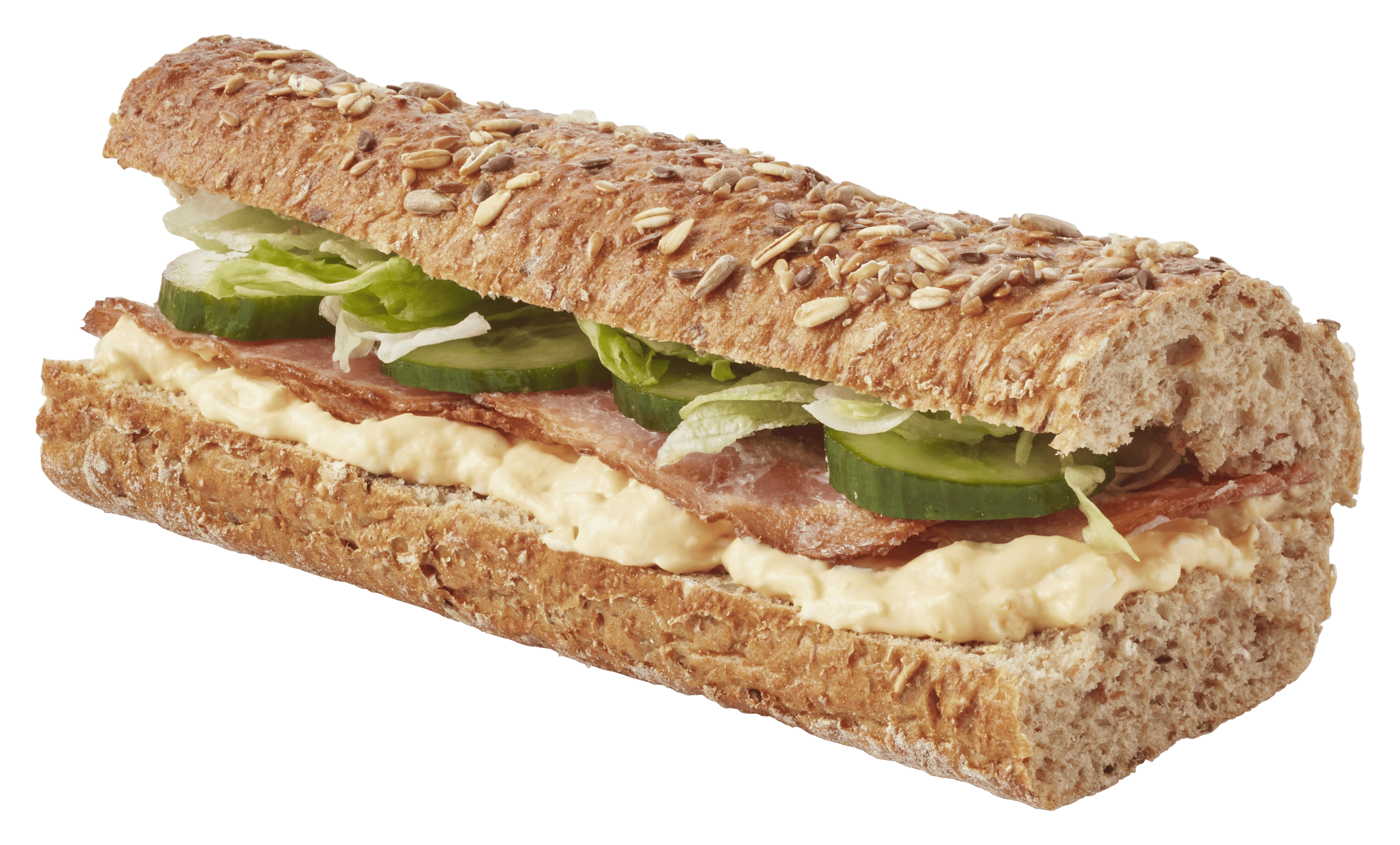 PLUS Meergranen baguette eiersalade met bac