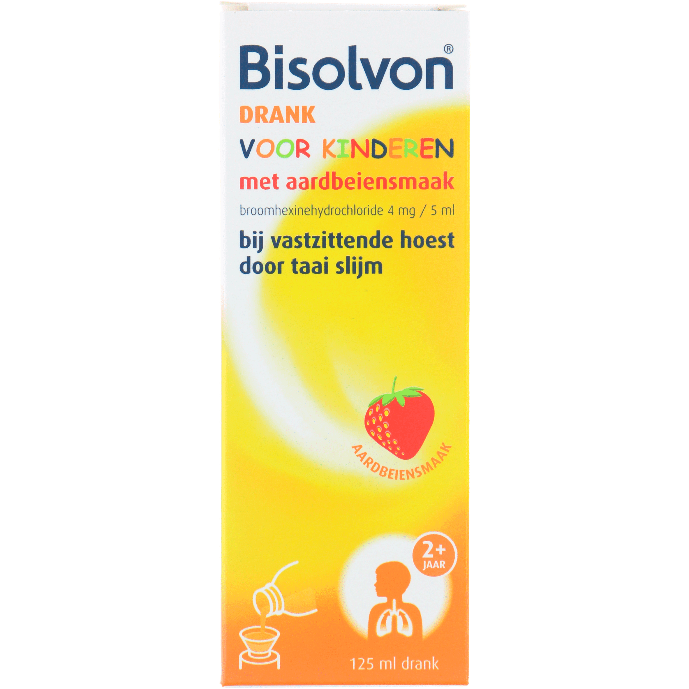 Bisolvon Drank kinderen aardbei 4mg/5ml