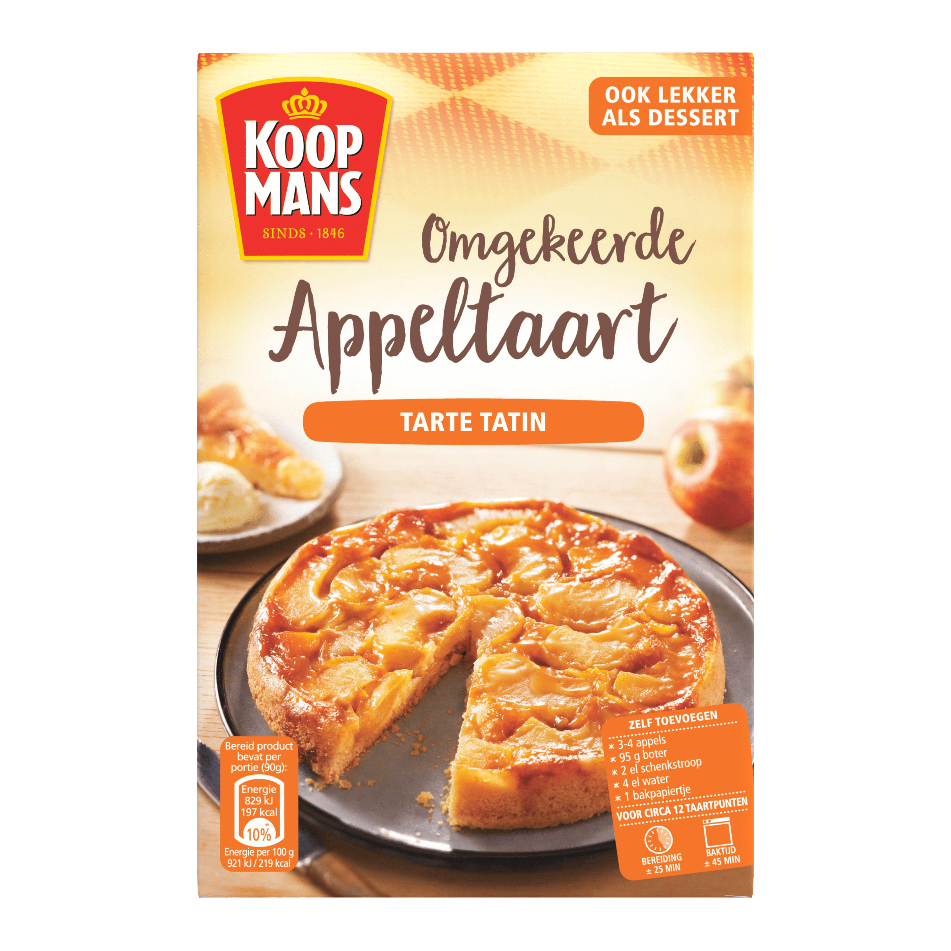 Koopmans Omgekeerde appeltaart bakmix