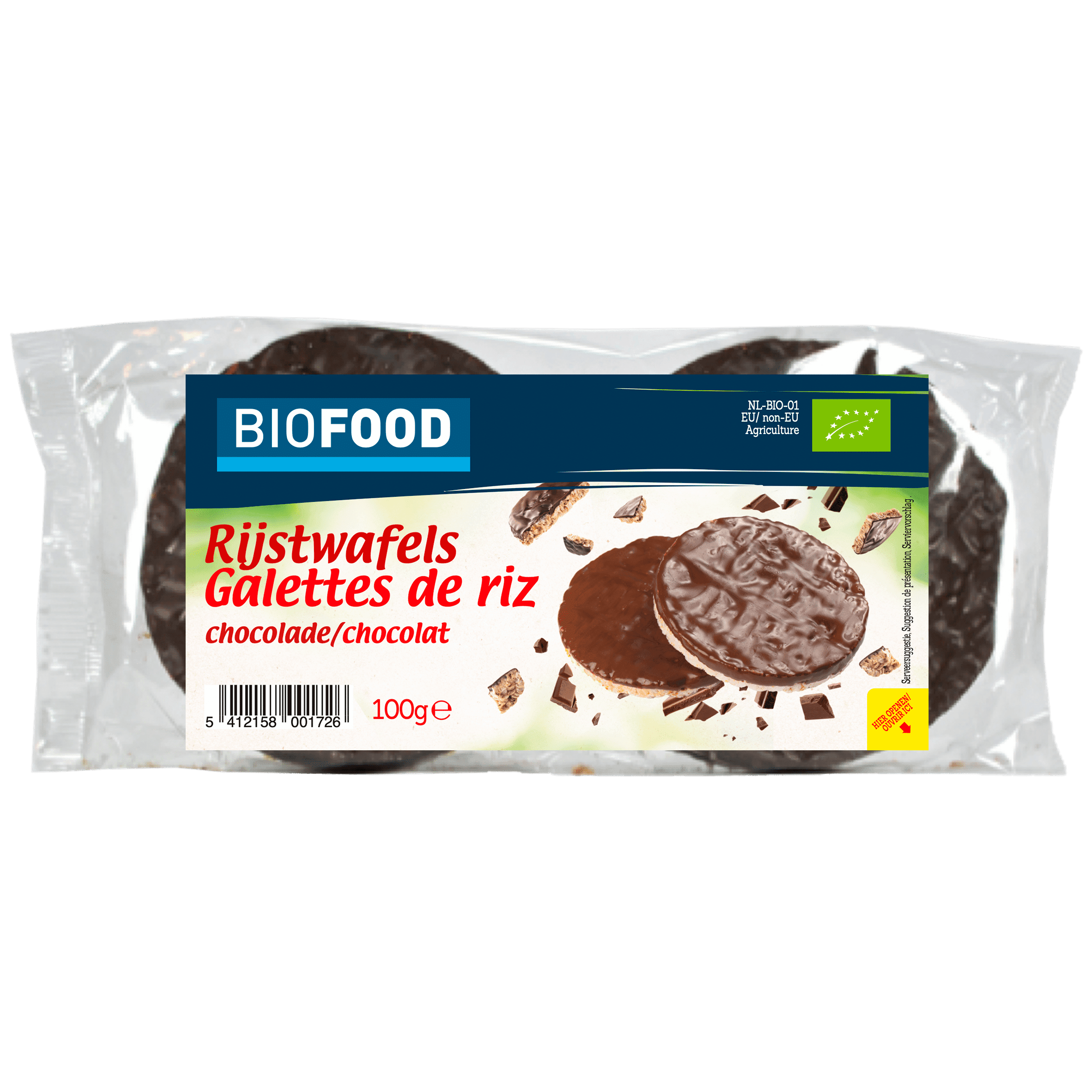 Biofood Rijstwafels chocolade bio