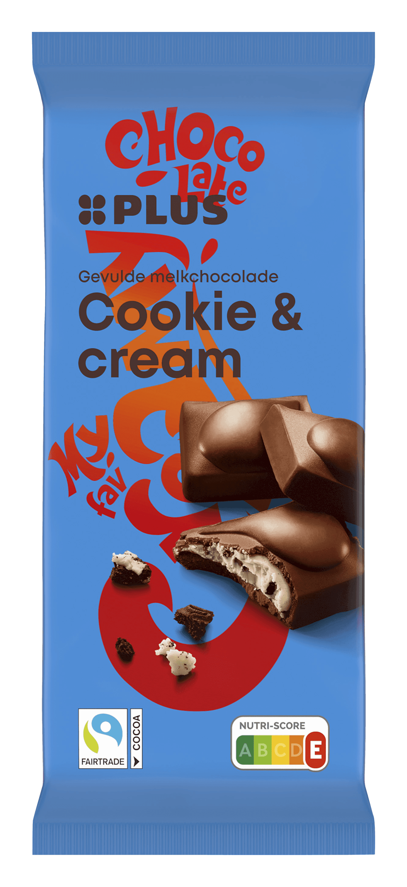 PLUS Gevulde chocoladereep cookie cream