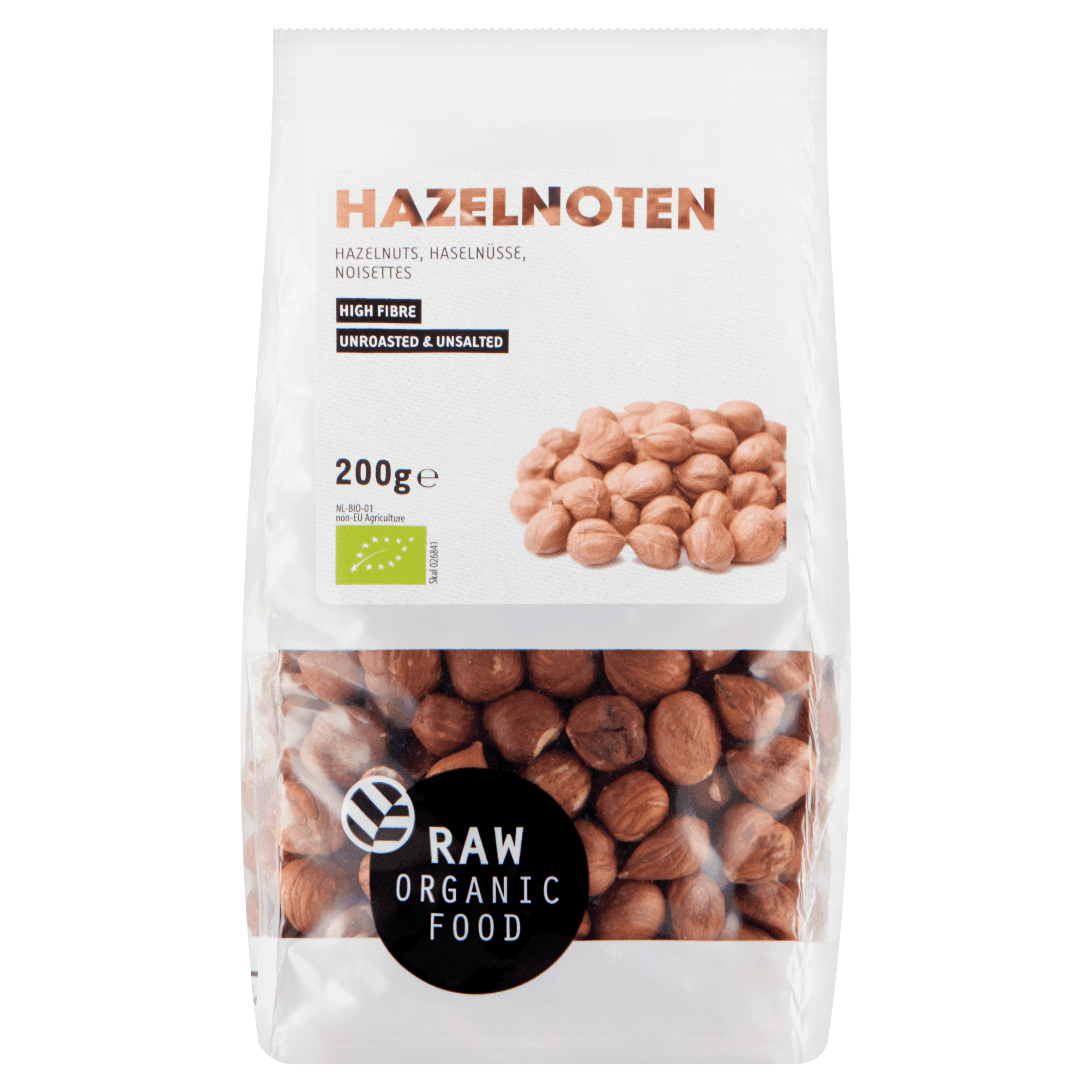 Raw Organic Food Hazelnoten biologisch