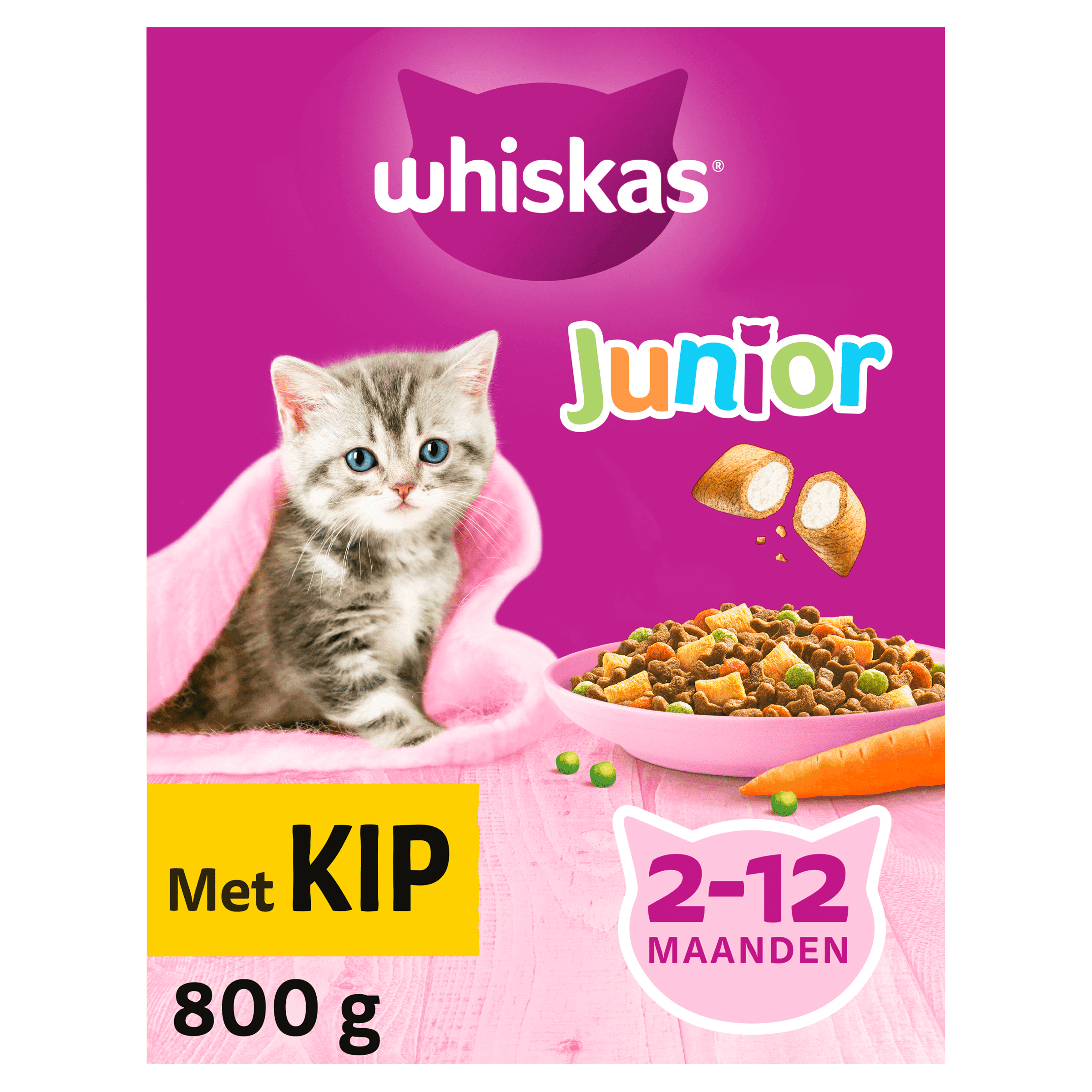 Whiskas Droog Junior Kip