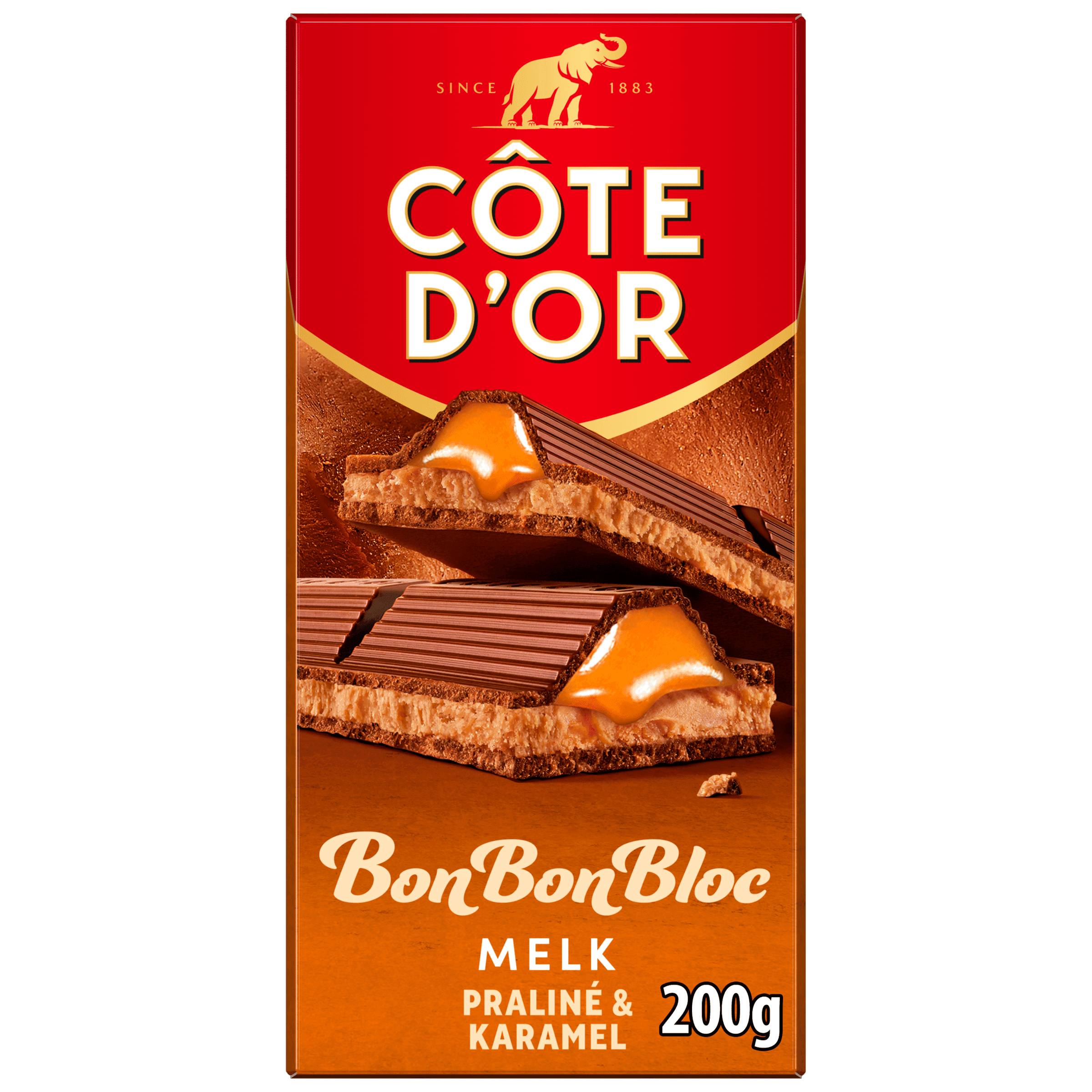 Côte d'Or BonBonBloc Praline karamel
