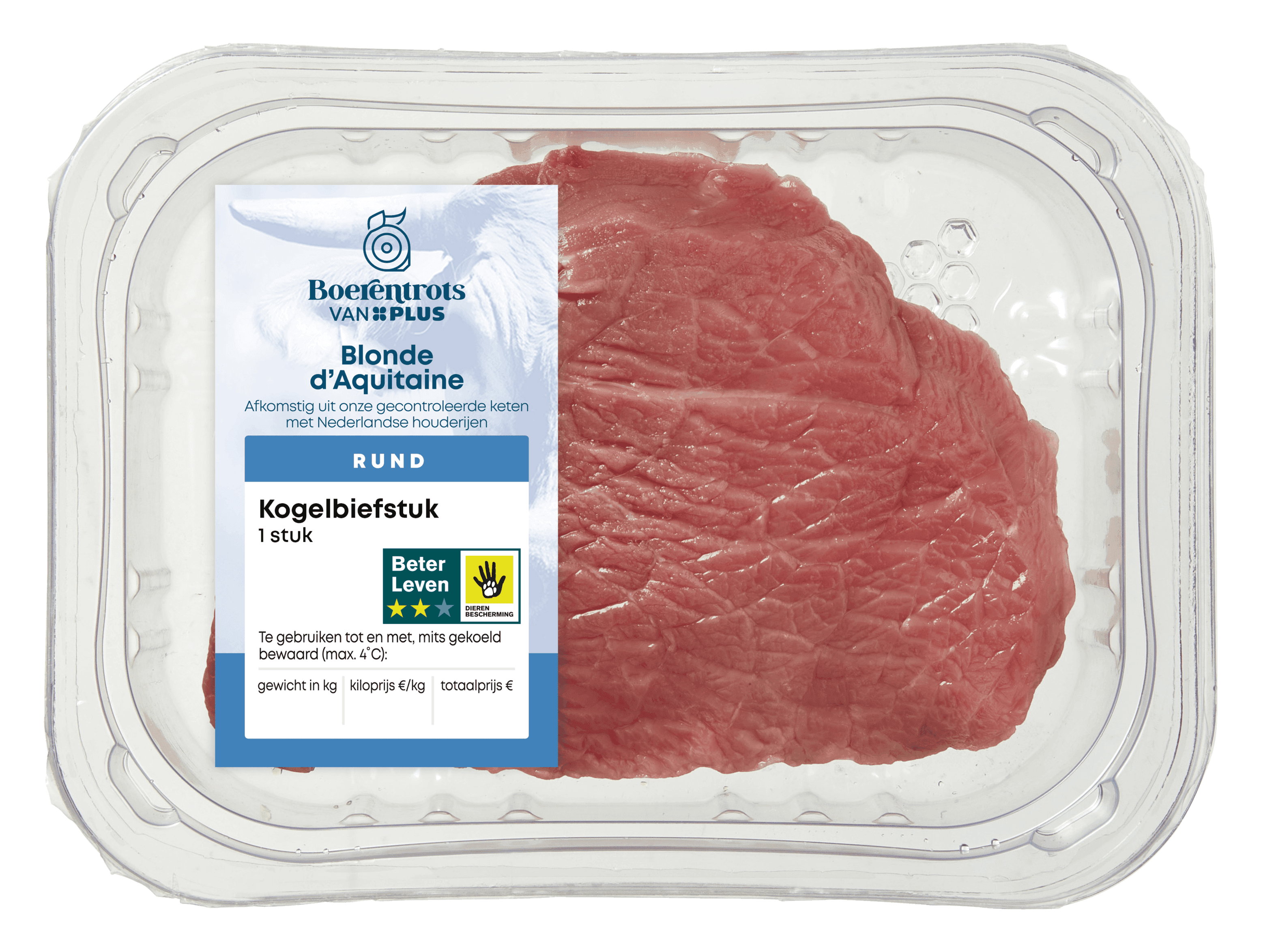 PLUS Boerentrots Kogelbiefstuk Blonde d'Aquitaine 1 st