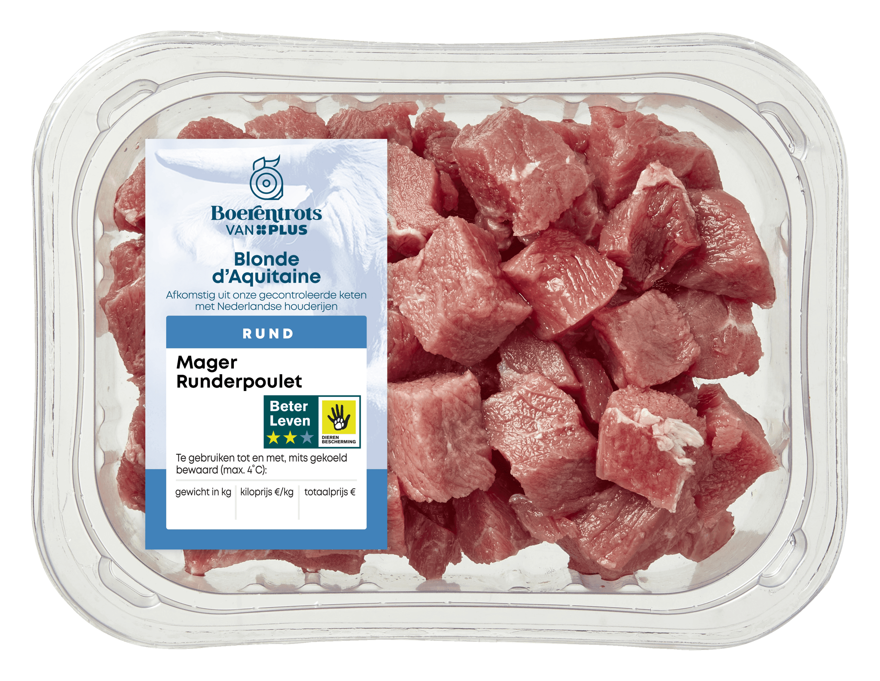 PLUS Boerentrots Mager Runderpoulet Blonde d'Aquitaine