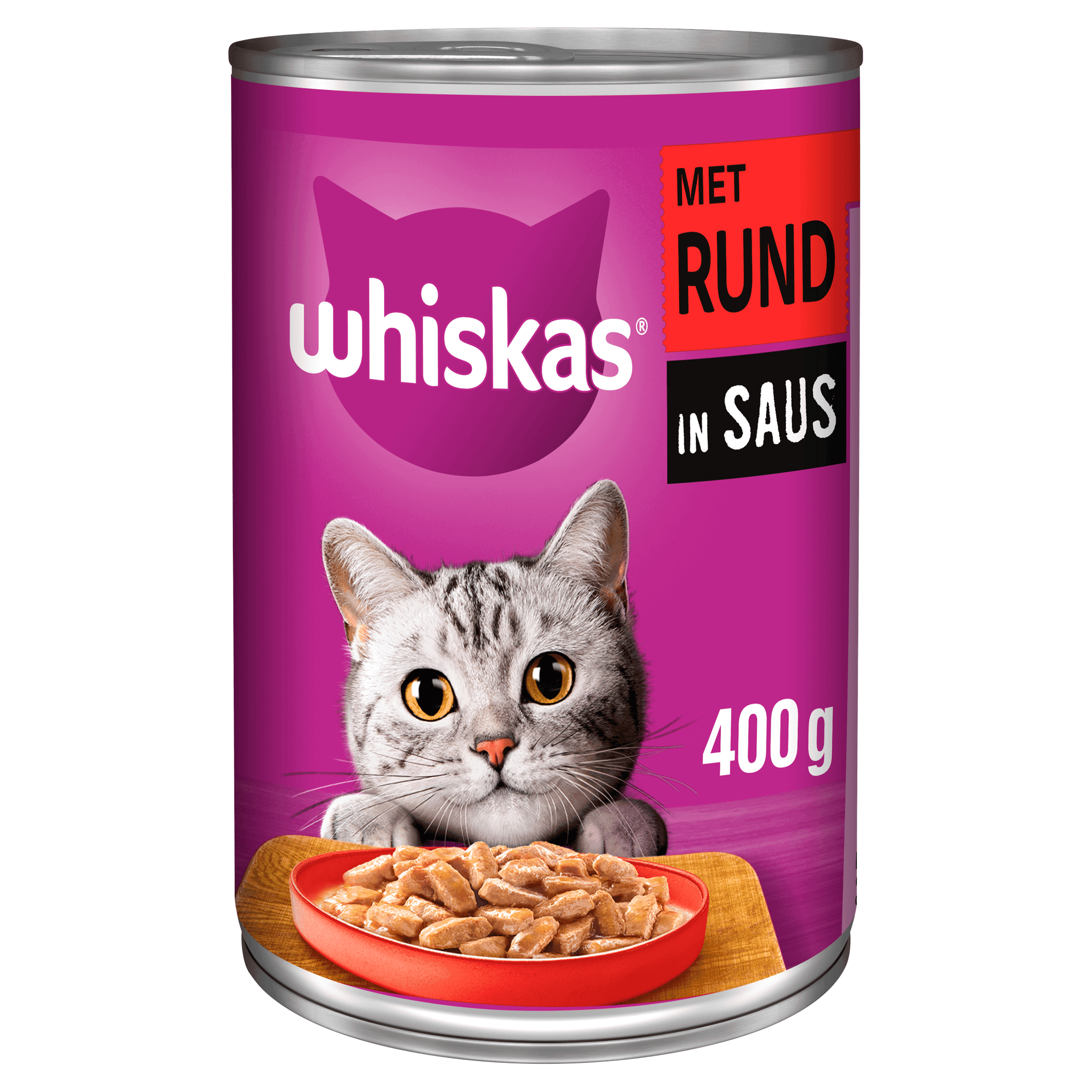 Whiskas Blik Saus met Rund