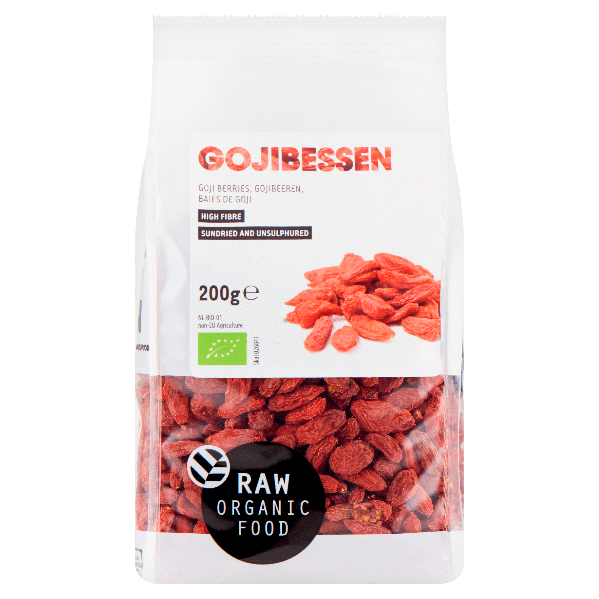 Raw Organic Food Gojibessen biologisch