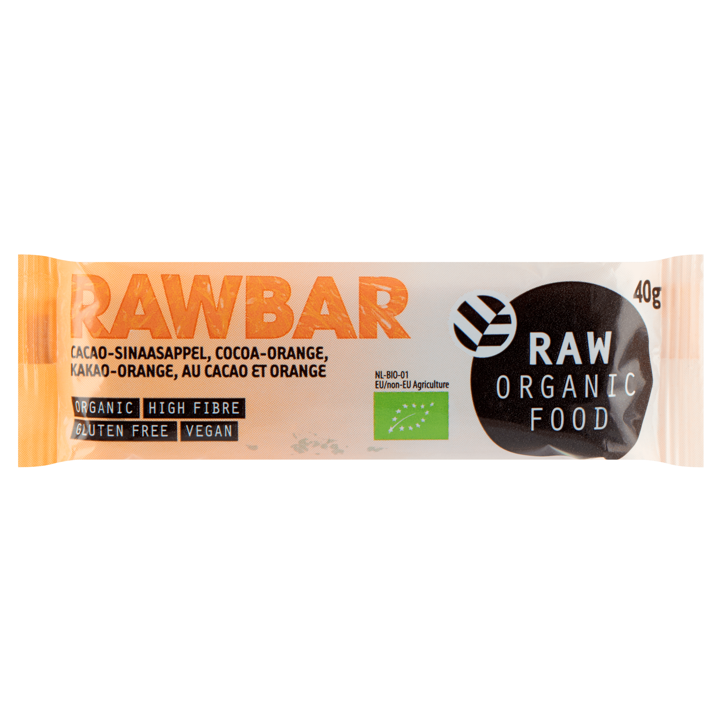 Raw Organic Food Bar cacao-orange