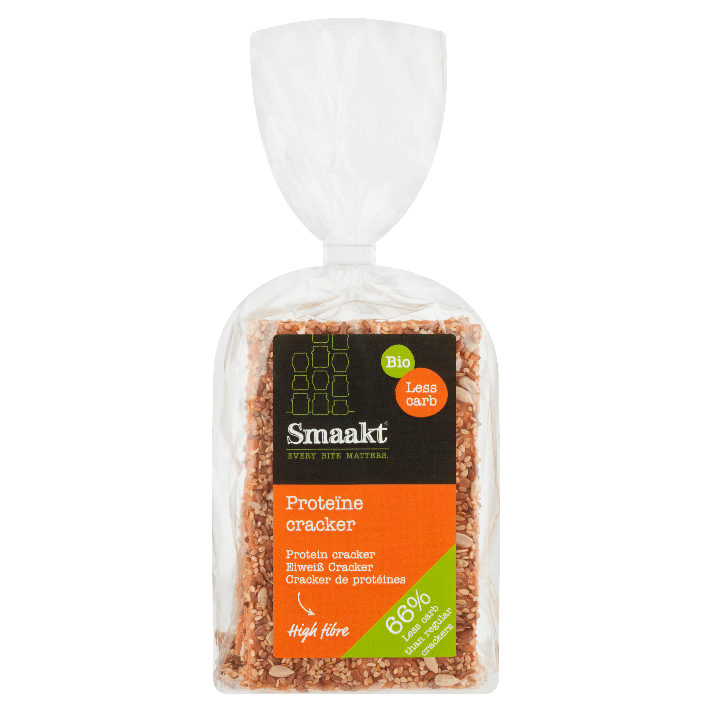 Smaakt Proteine cracker less carb biologisch