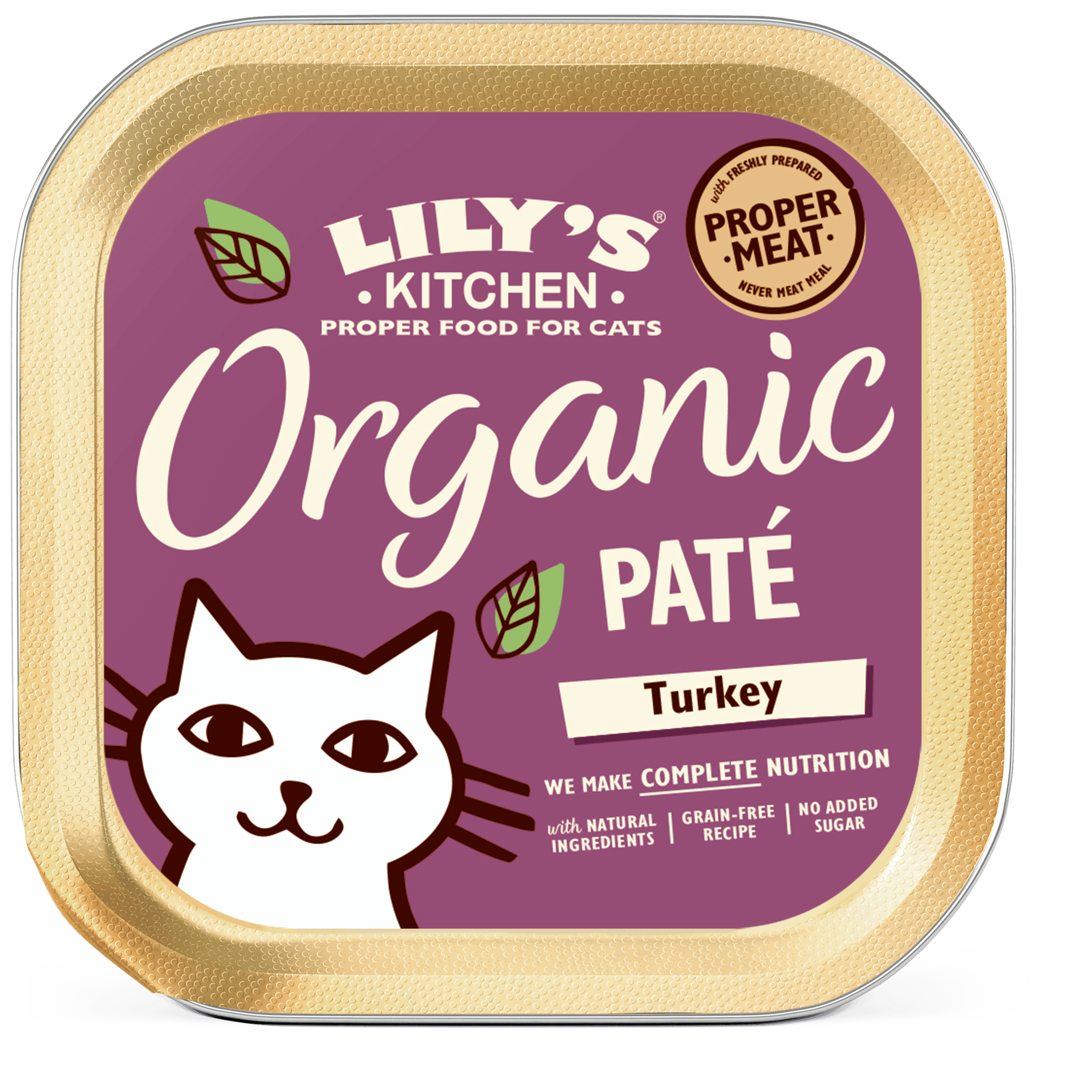 Lily's Kitchen Cat Organic Paté Turkey kuip