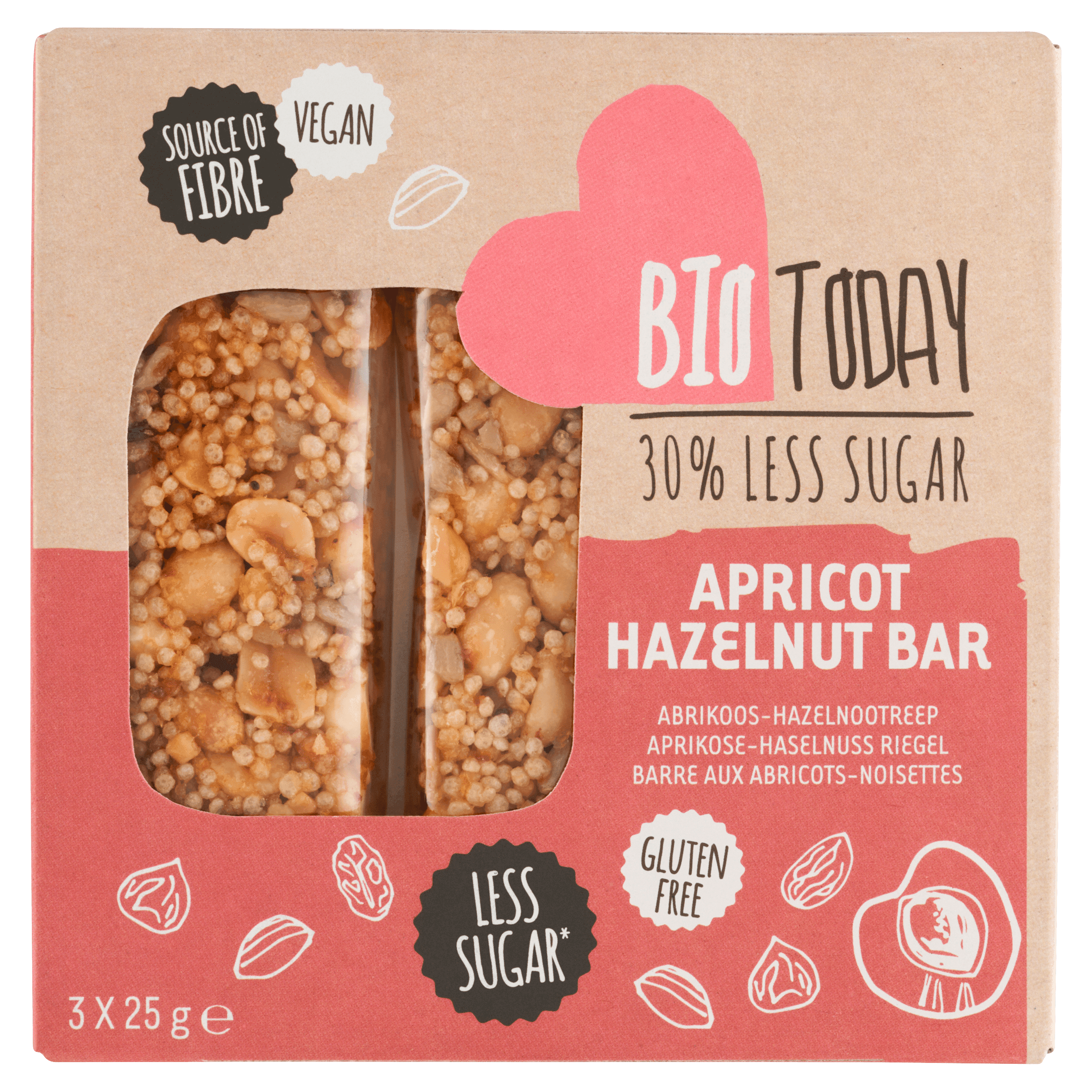 BioToday Notenreep abrikoos hazelnoot bio