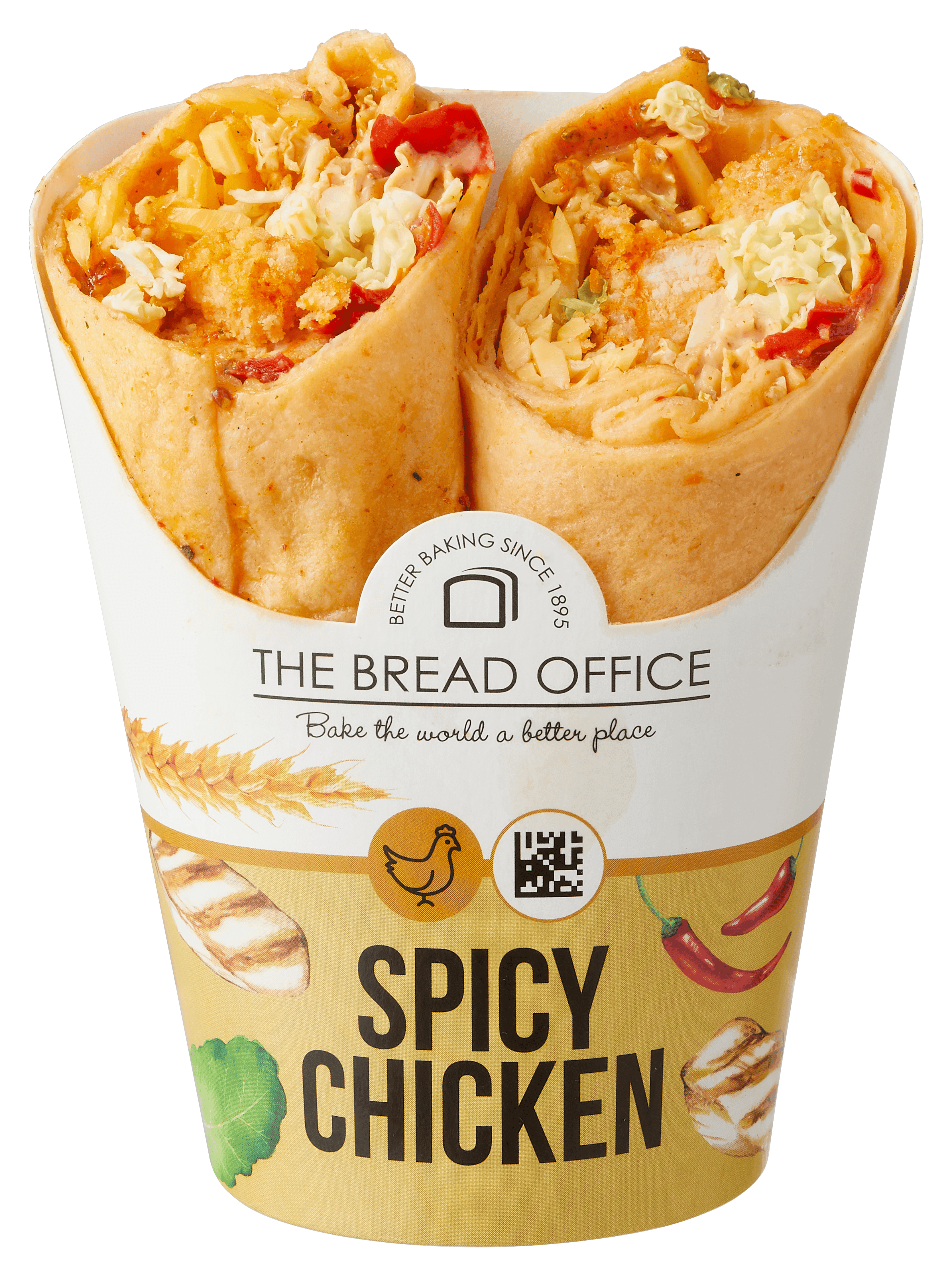 The Bread Office Wrap Spicy Chicken