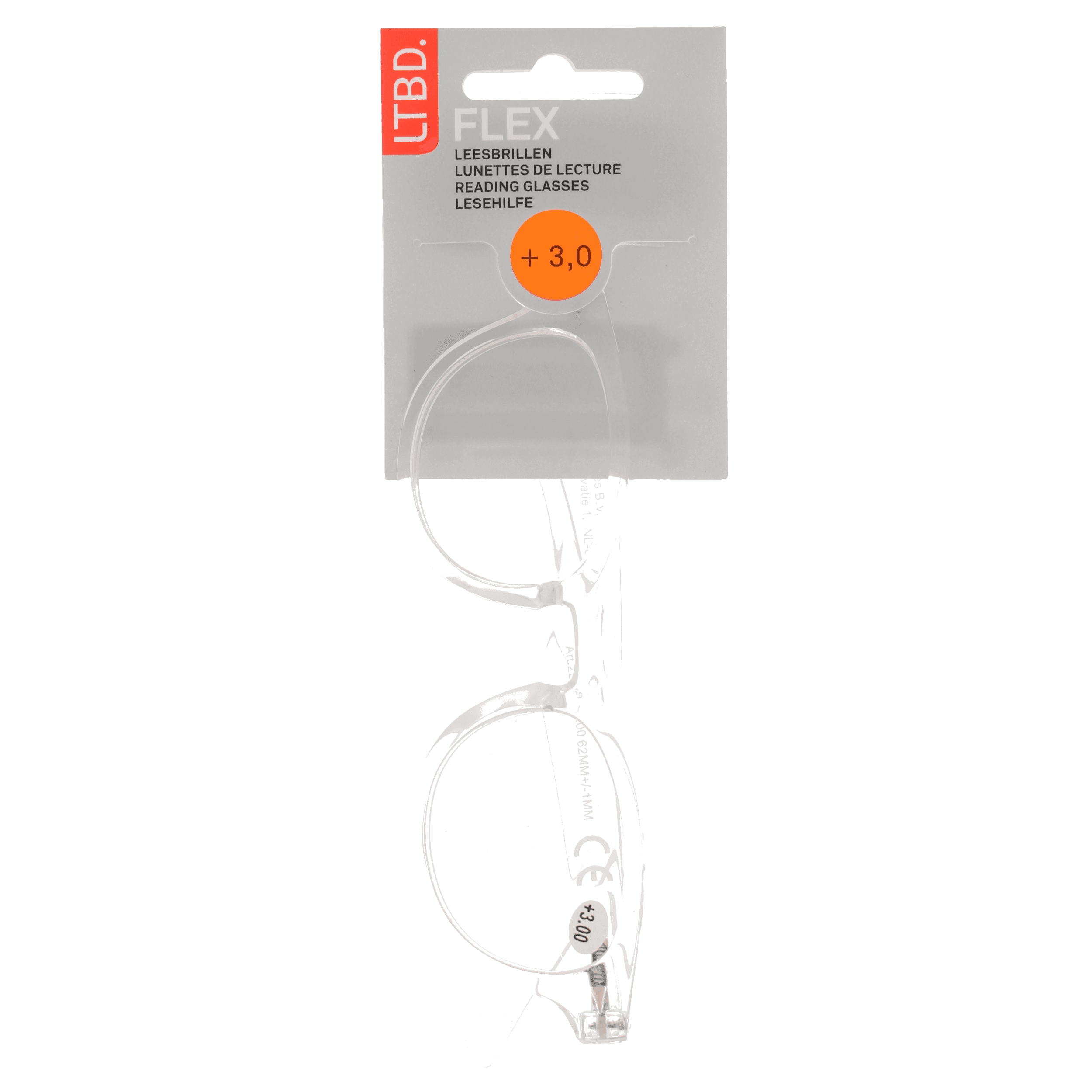 LTBD FLEX leesbril kleurloos +3