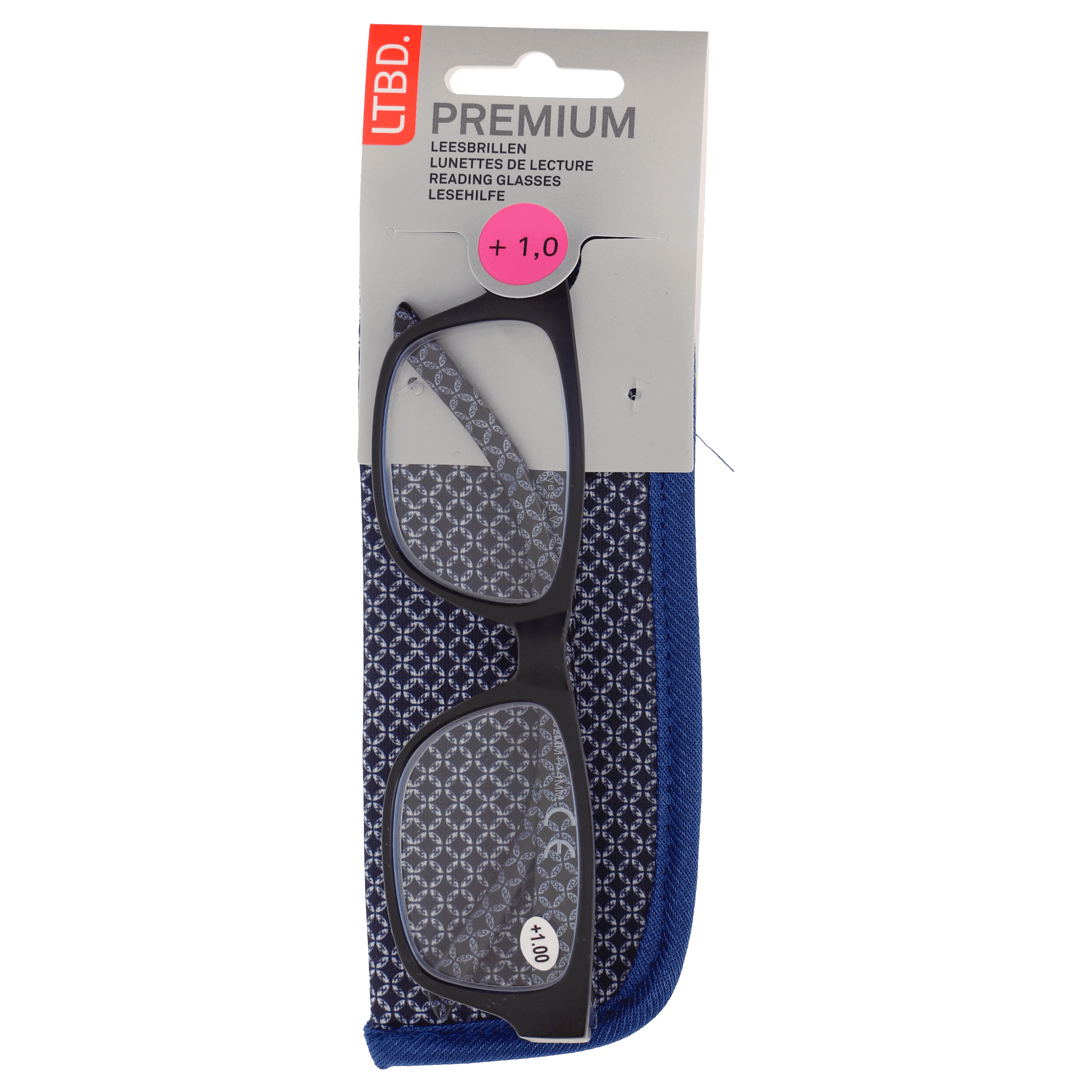 LTBD Premium leesbril blauw etui +1