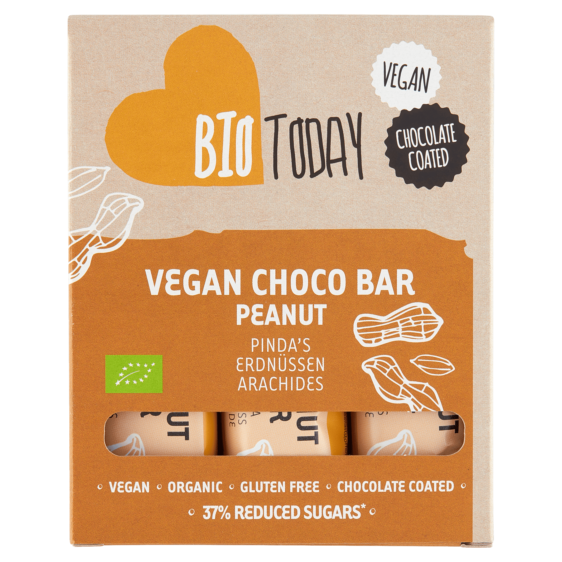 BioToday Vegan Peanut Bar 3st
