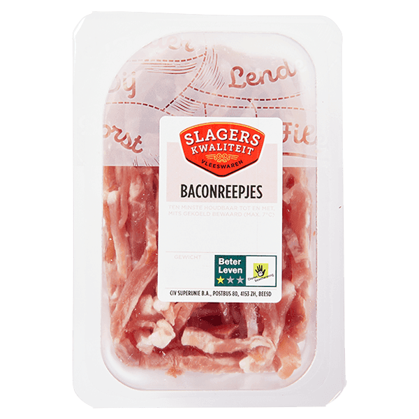 Slagers kwaliteit Baconreepjes
