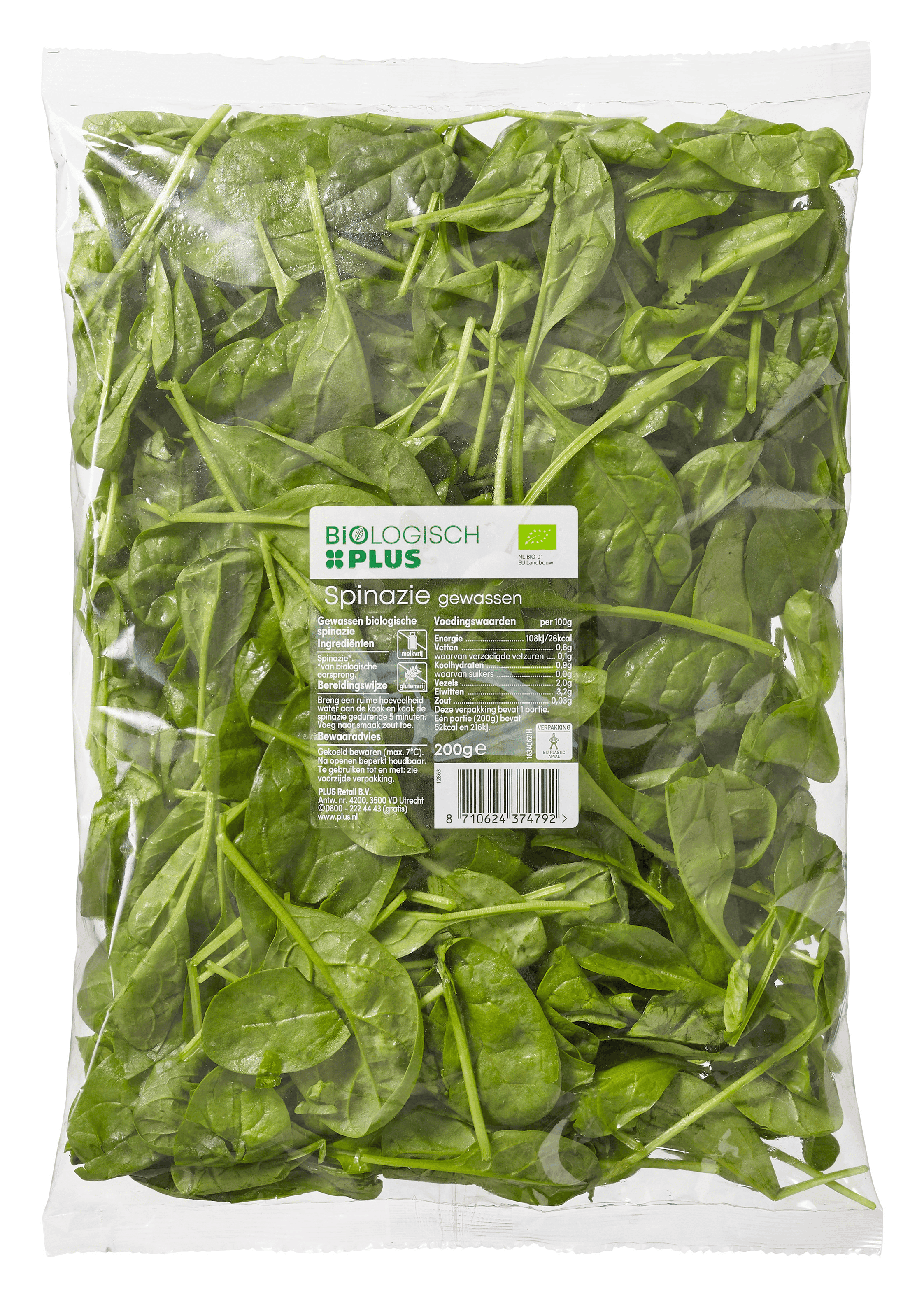 Biologisch PLUS Spinazie biologisch