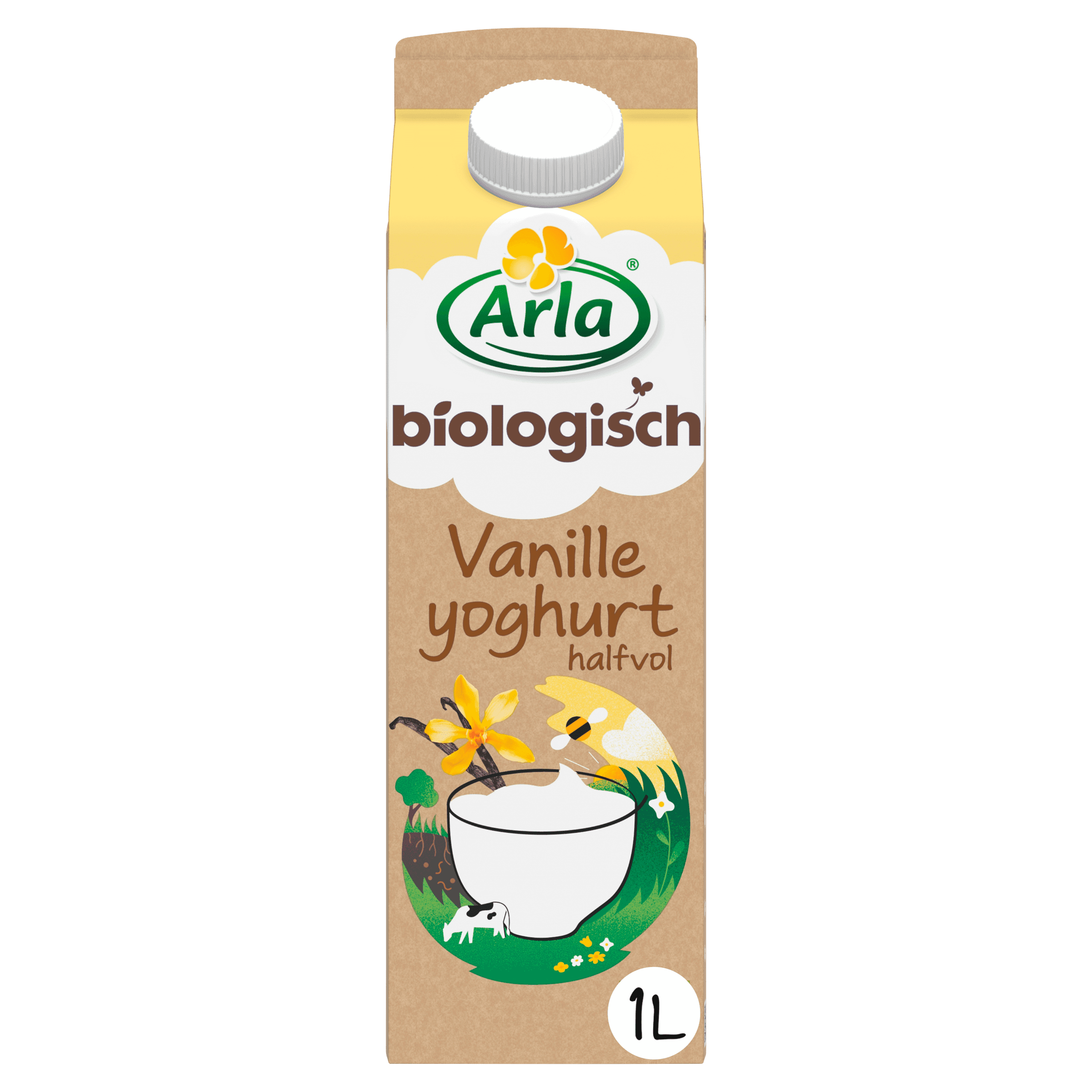 Arla Biologisch halfvolle vanille yoghurt