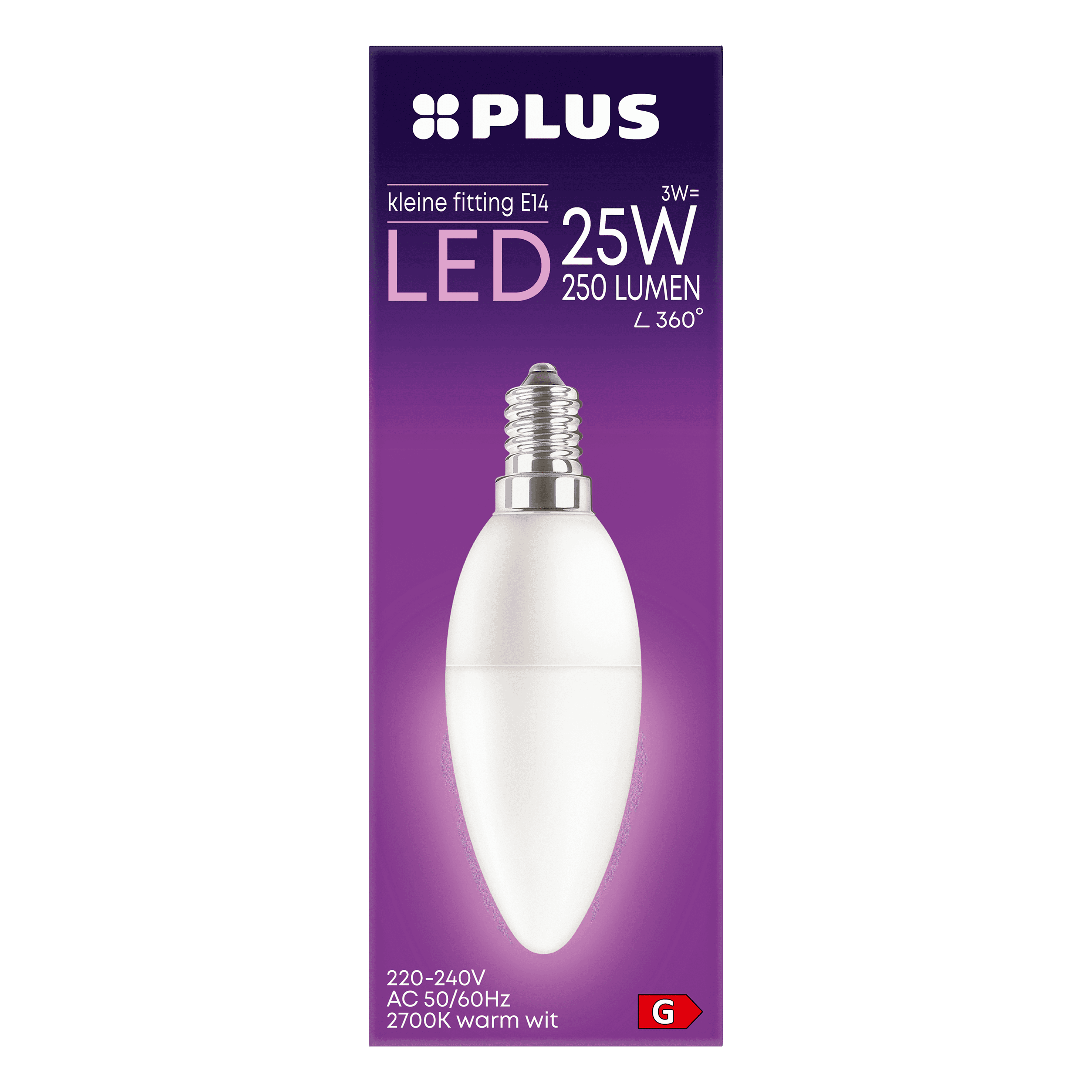 PLUS Lamp LED 25W Kaars kleine fitting mat