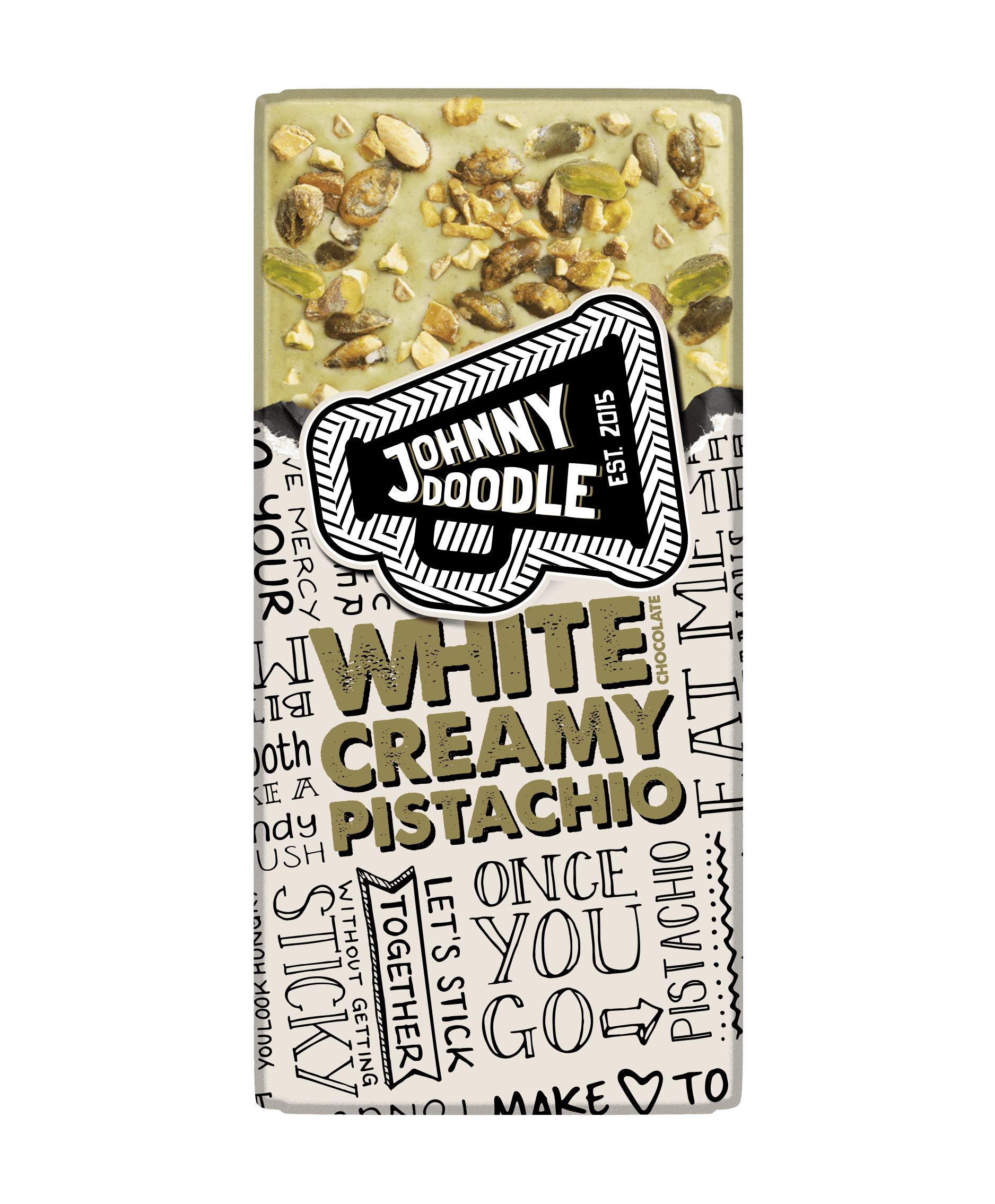 Johnny Doodle White ceamy pistachio