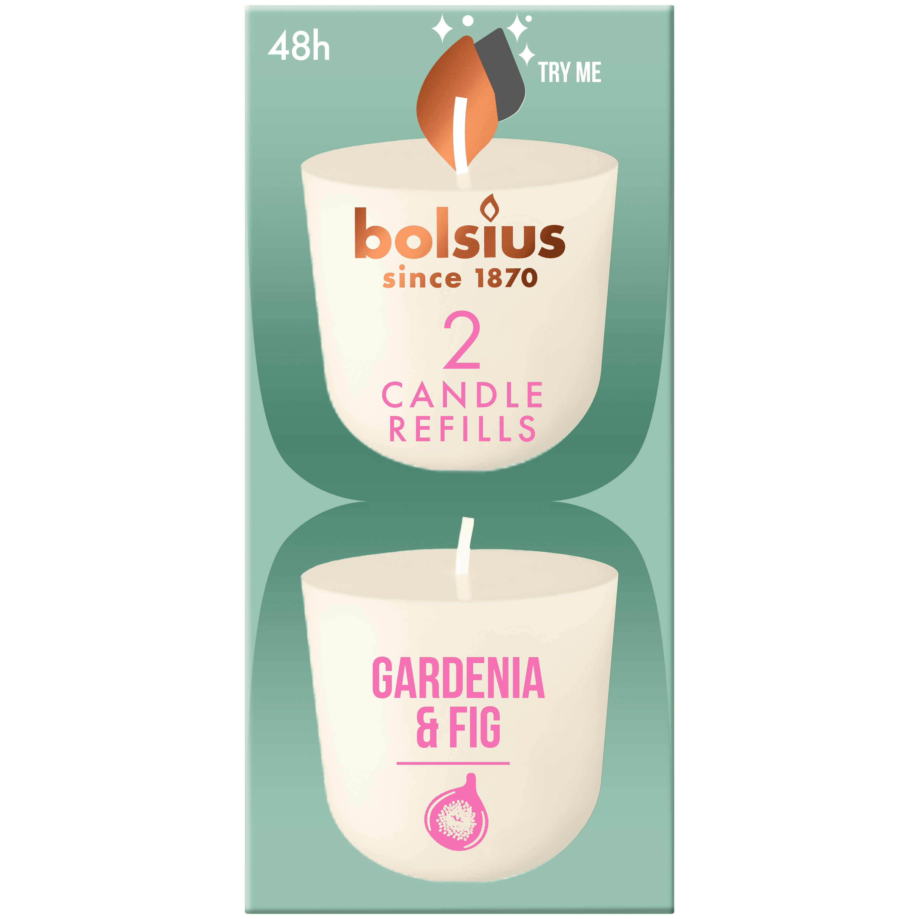 Bolsius Navulling Clean Light pack 2 Gardenia