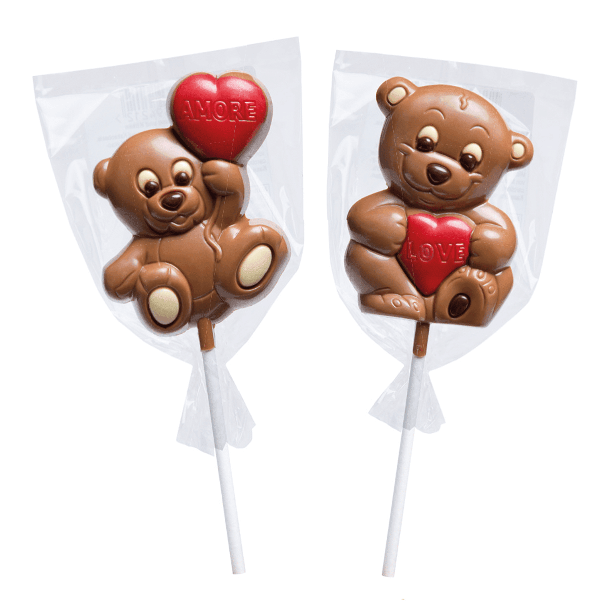 MartiChoc Lolly Beer met Hart Melk - Rood