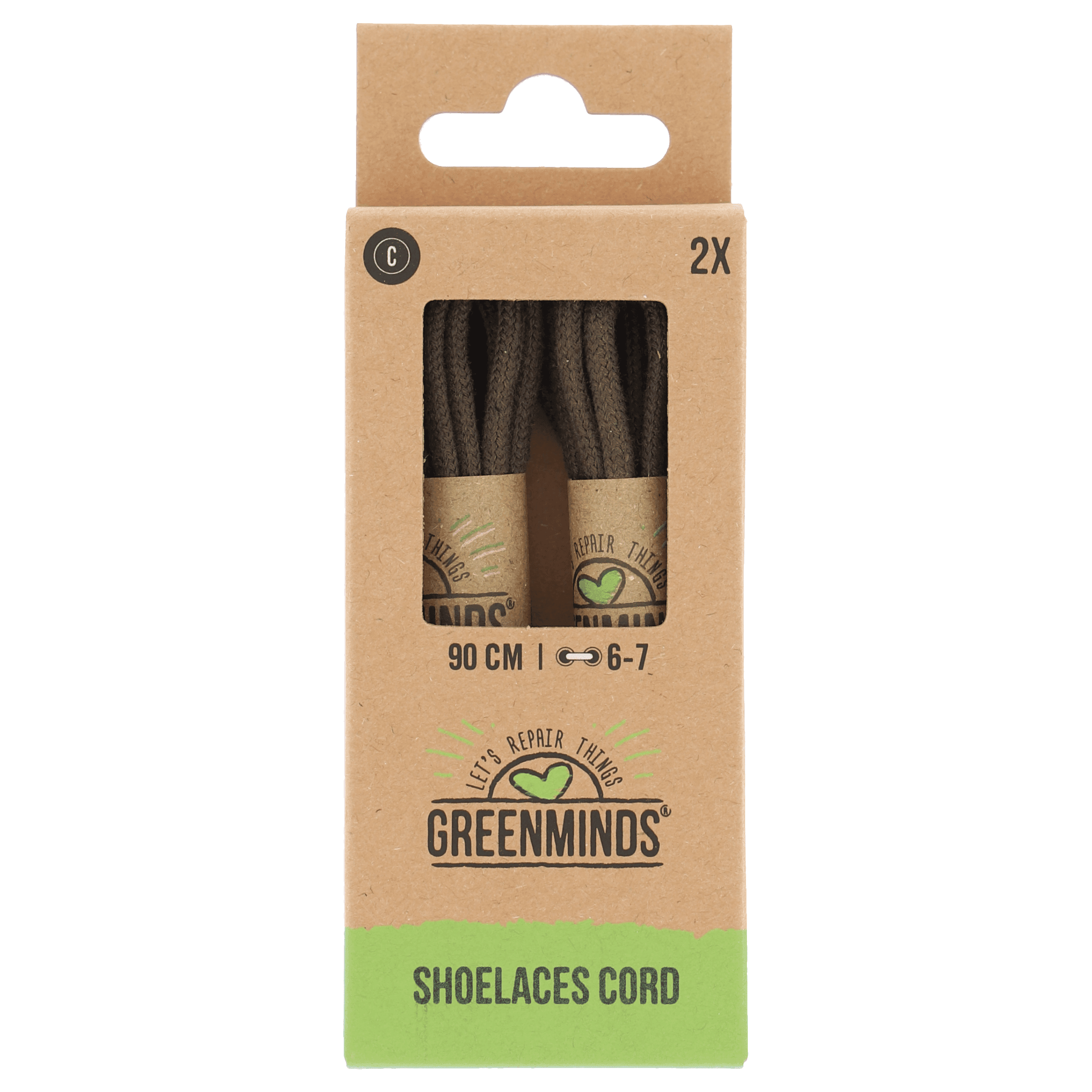 Greenminds Koordveters Fijn Bruin 90cm 2p