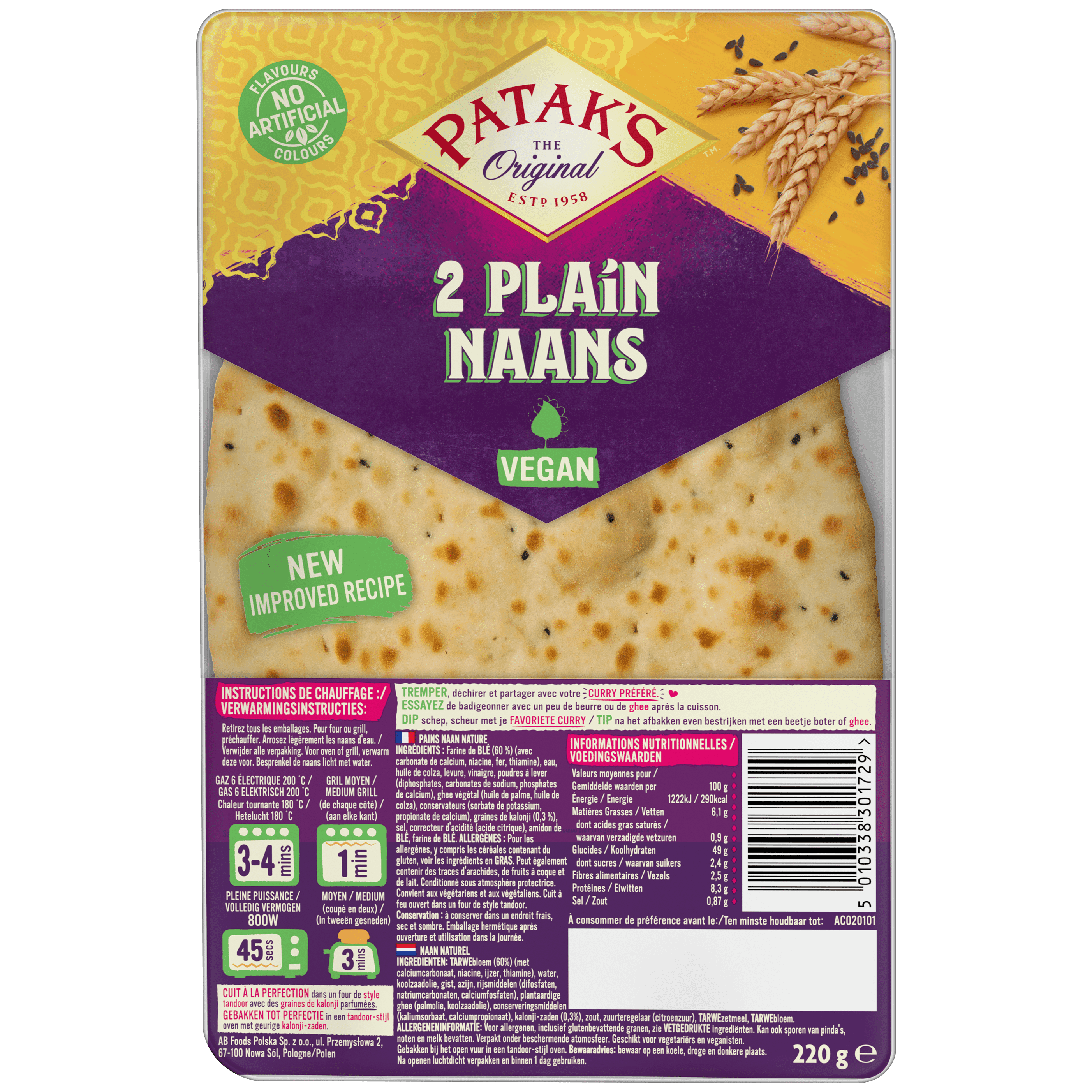 Patak's Naan Naturel
