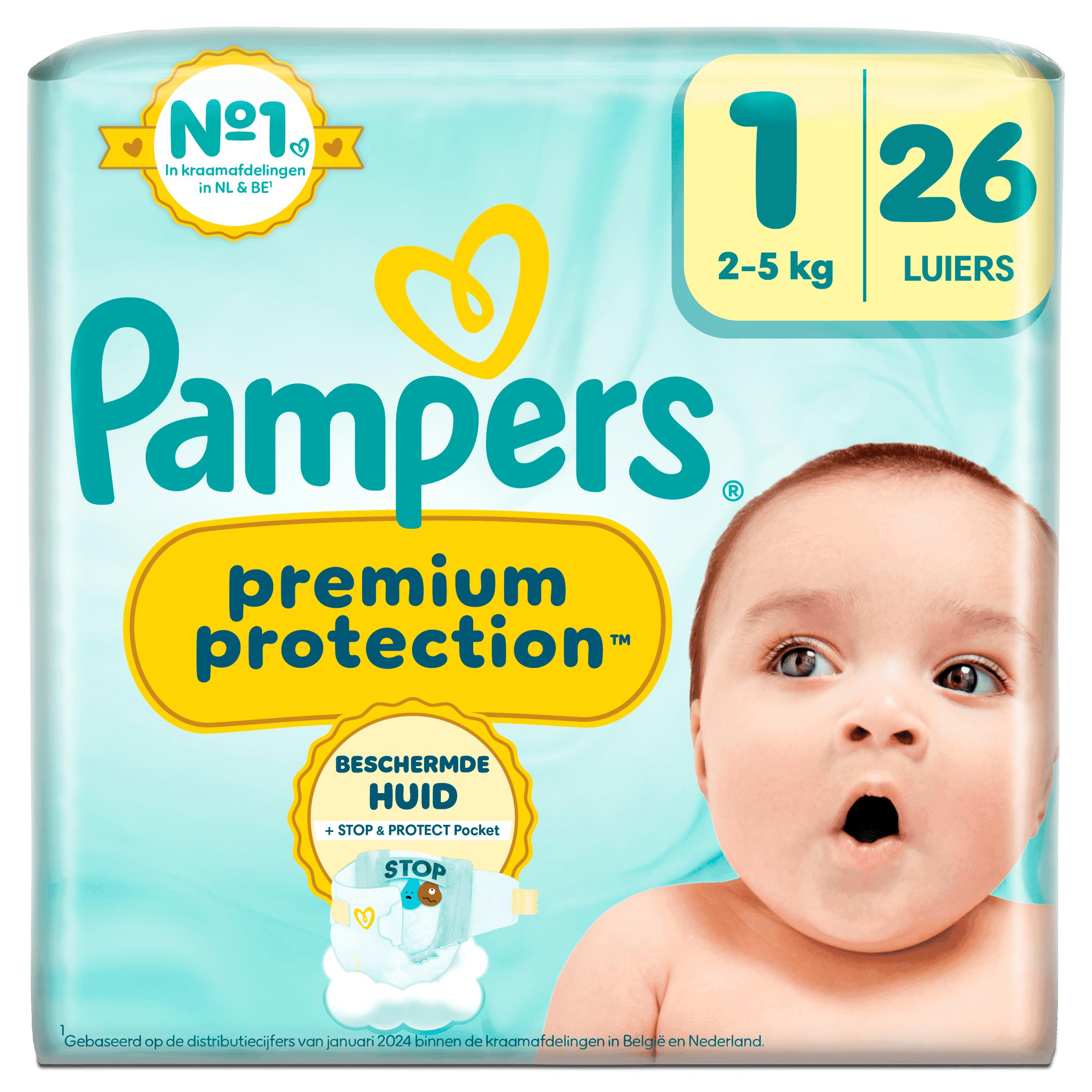 Pampers Premium Protection maat 1 Key size