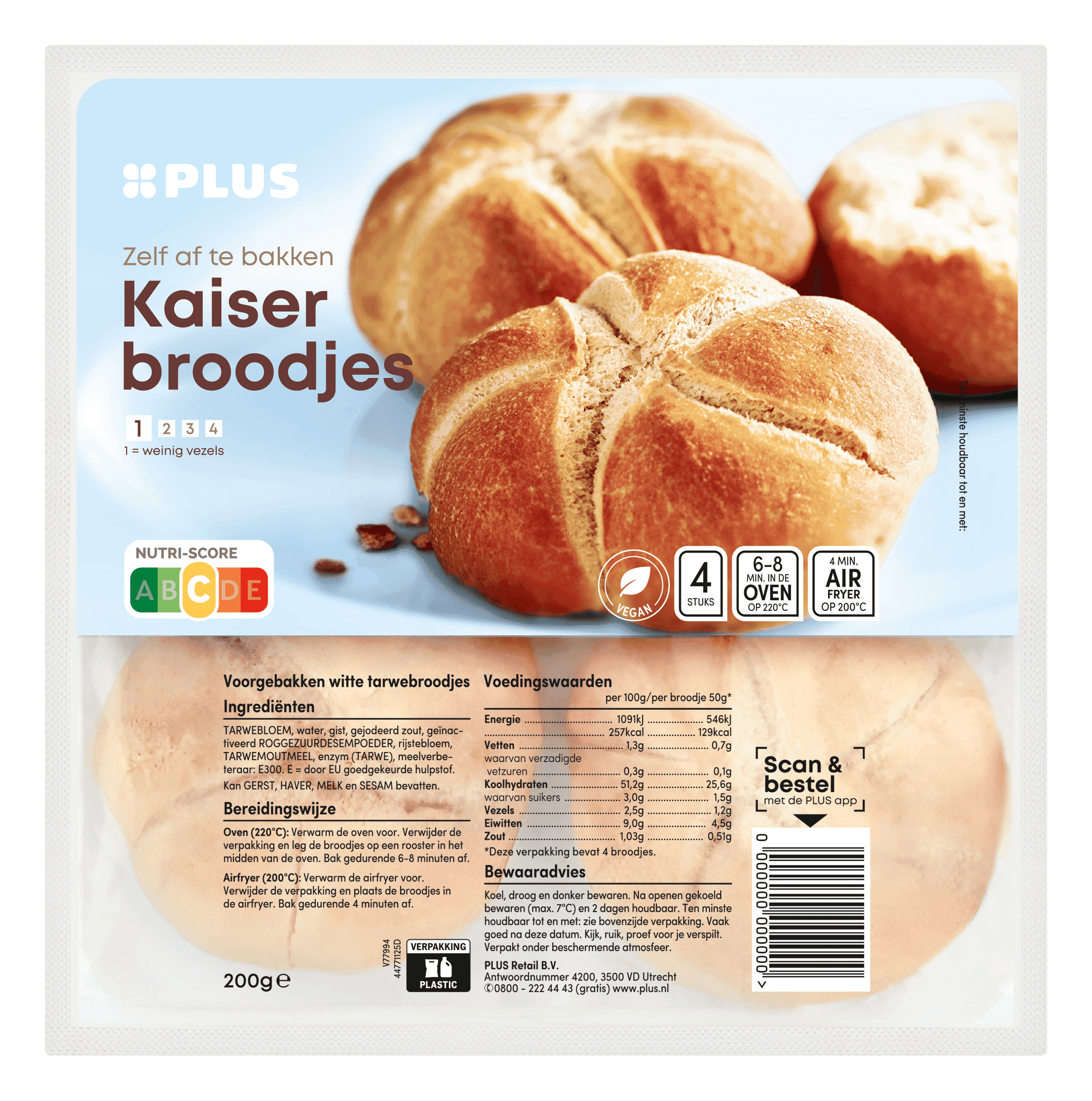 PLUS Kaiserbroodjes wit
