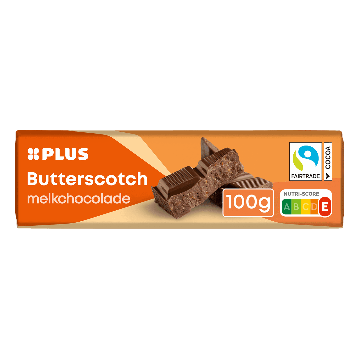 PLUS Chocoladereep butterscotch Fairtrade