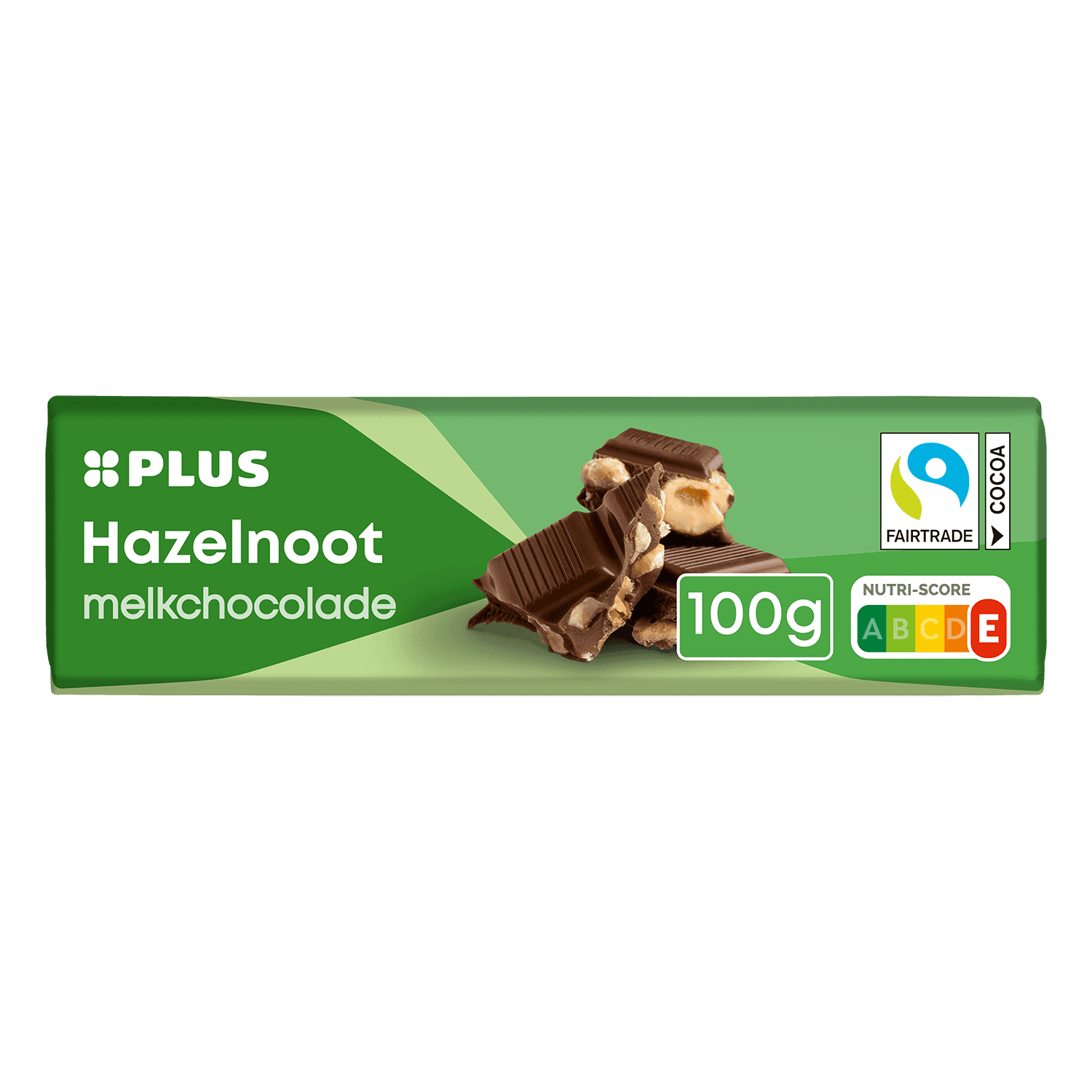 PLUS Chocoladereep hazelnoot Fairtrade