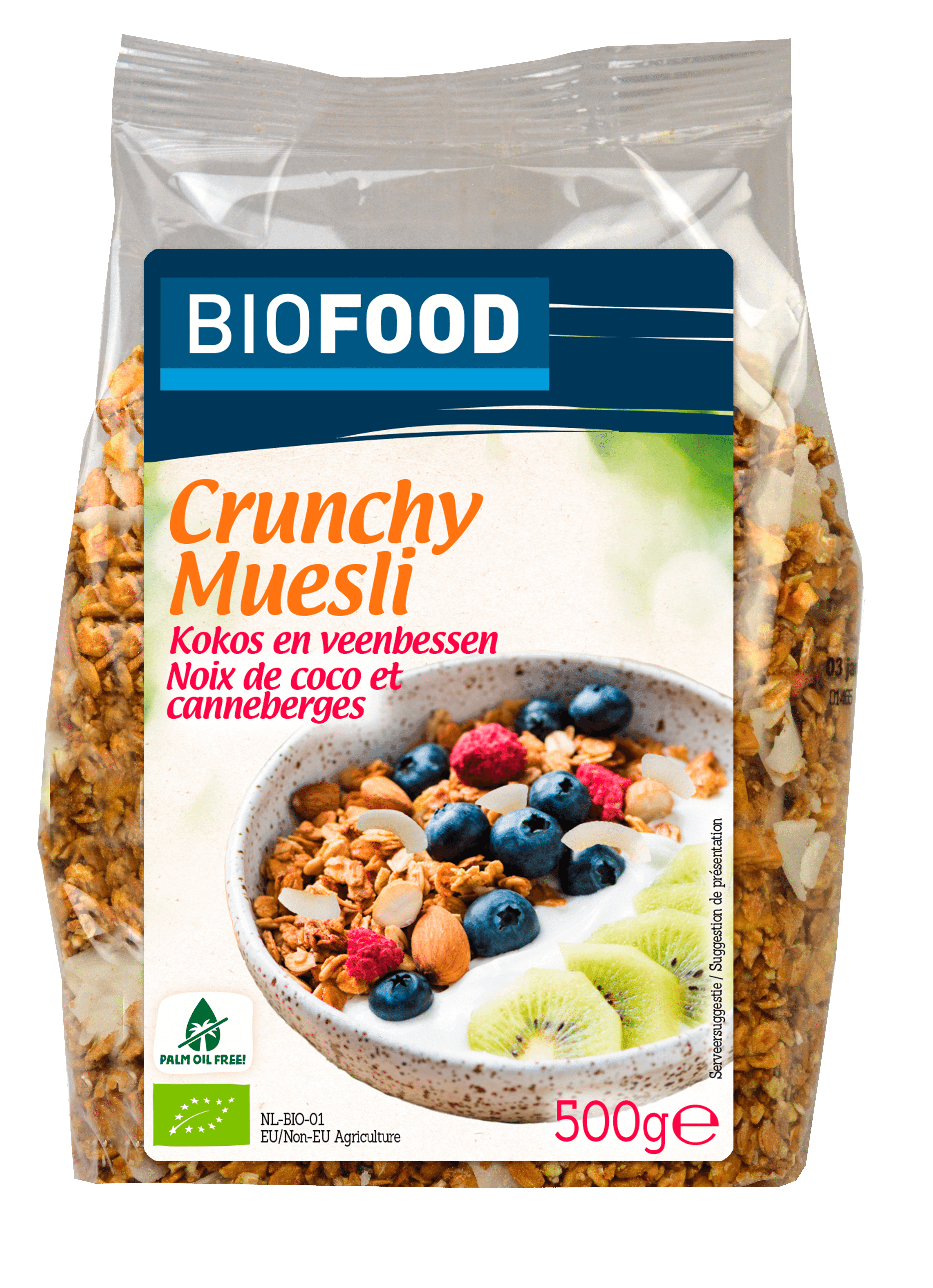 Biofood Muesli kokos en veenbessen bio