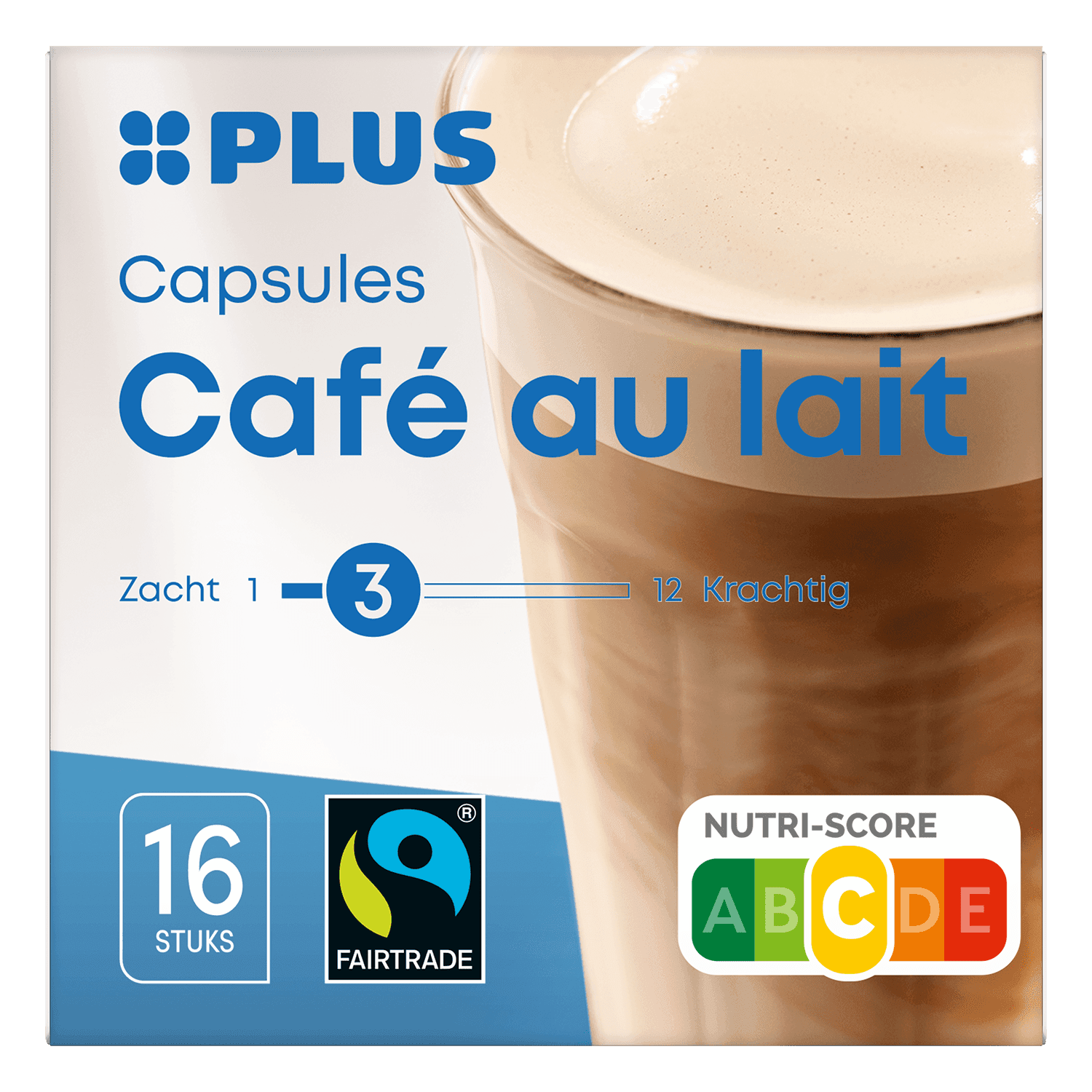 PLUS Koffiecapsules café au lait fairtrade