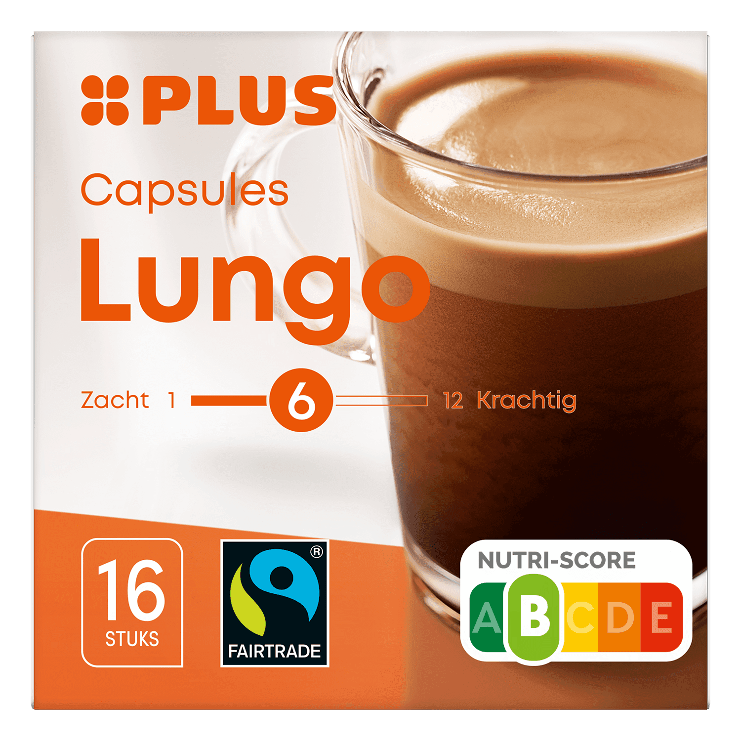 PLUS Koffiecapsules Lungo fairtrade