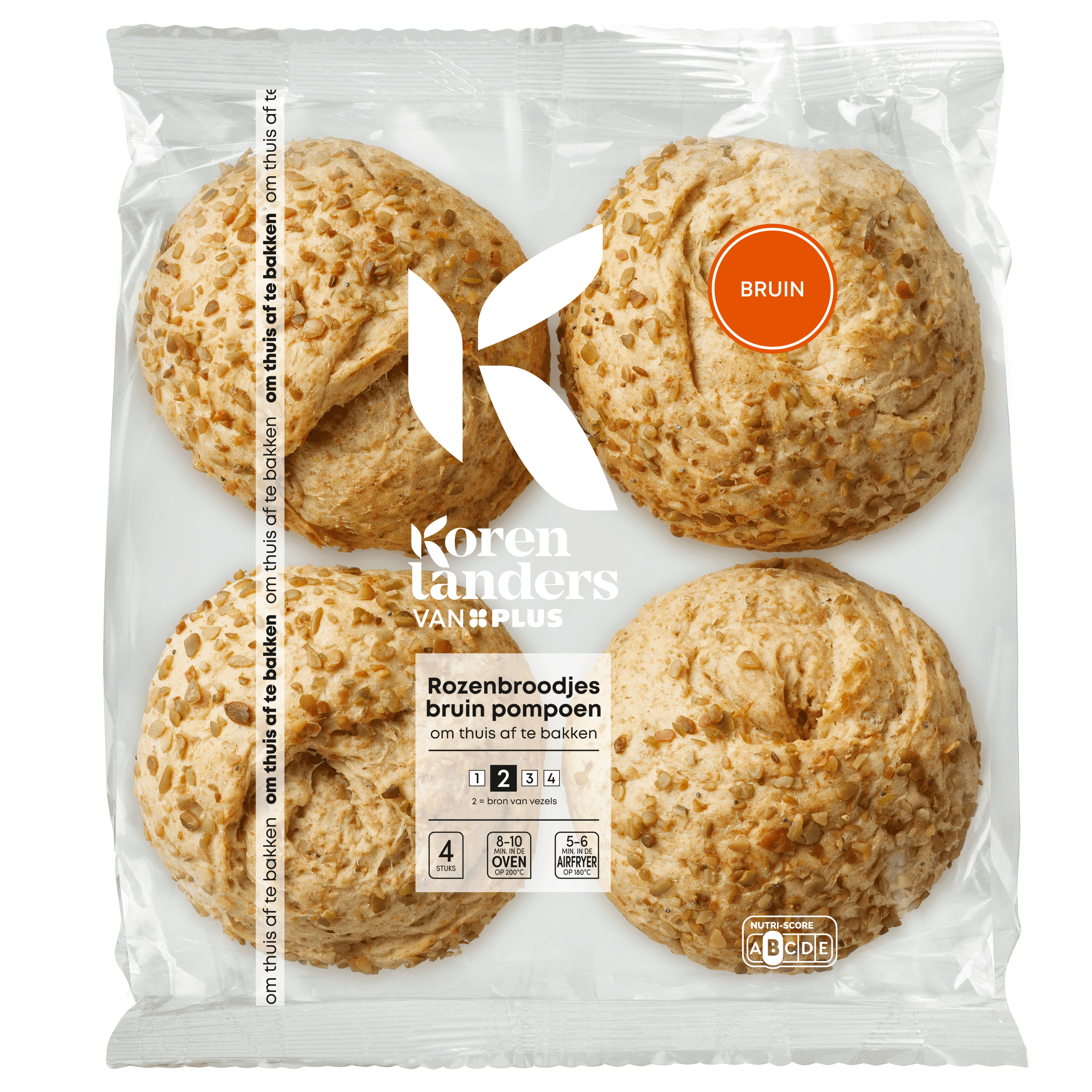PLUS Korenlanders Rozenbroodjes Bruin Pompoen