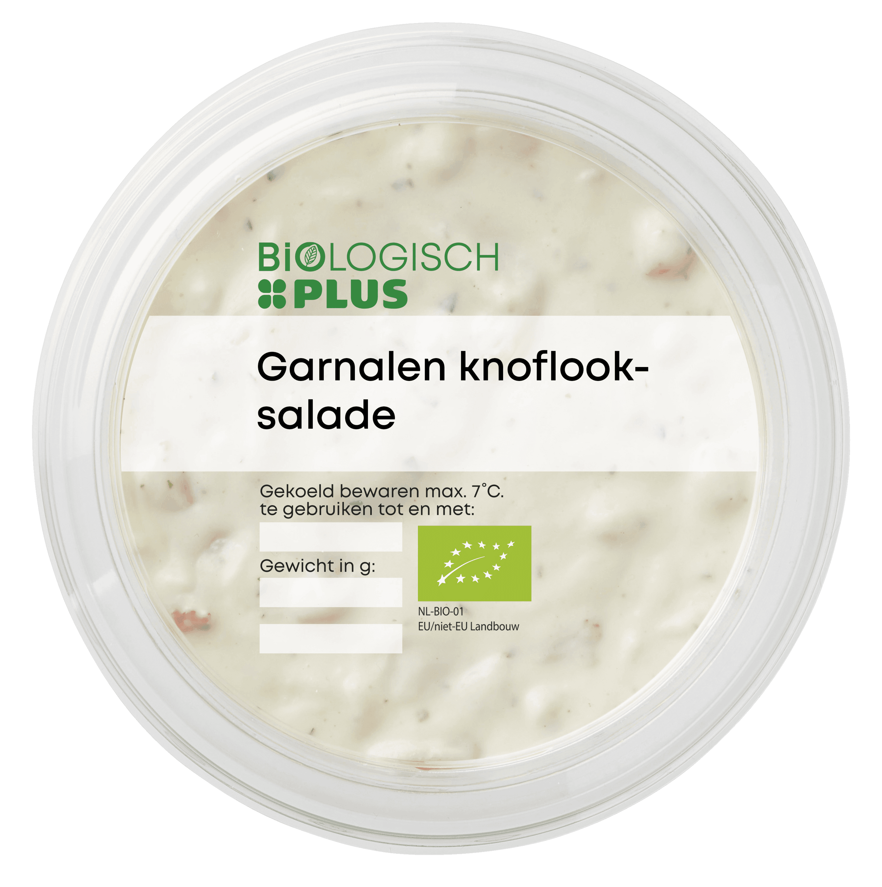 Biologisch PLUS Garnalen knoflooksalade