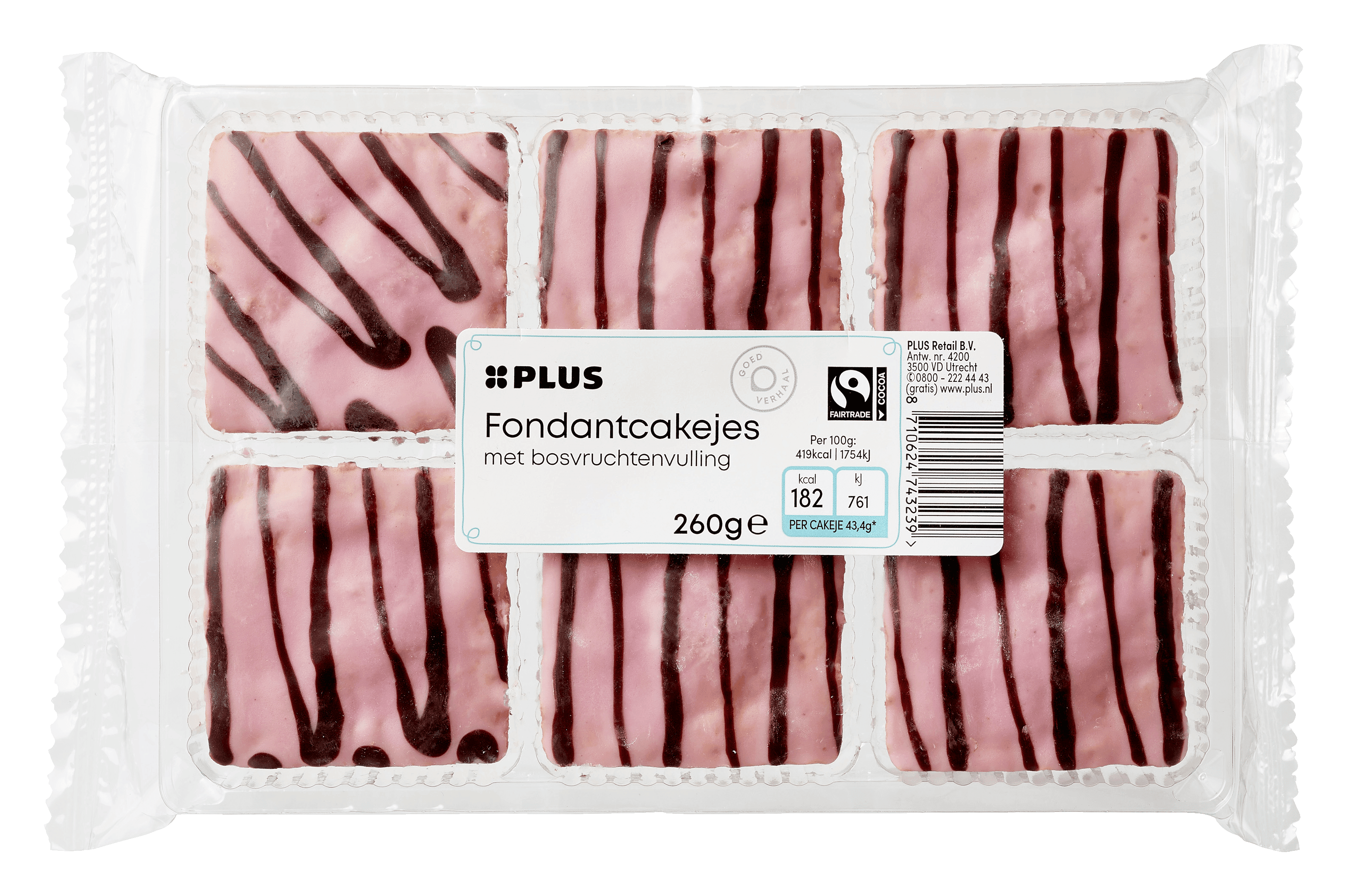 PLUS Fondantcakejes met bosvruchtenvulling