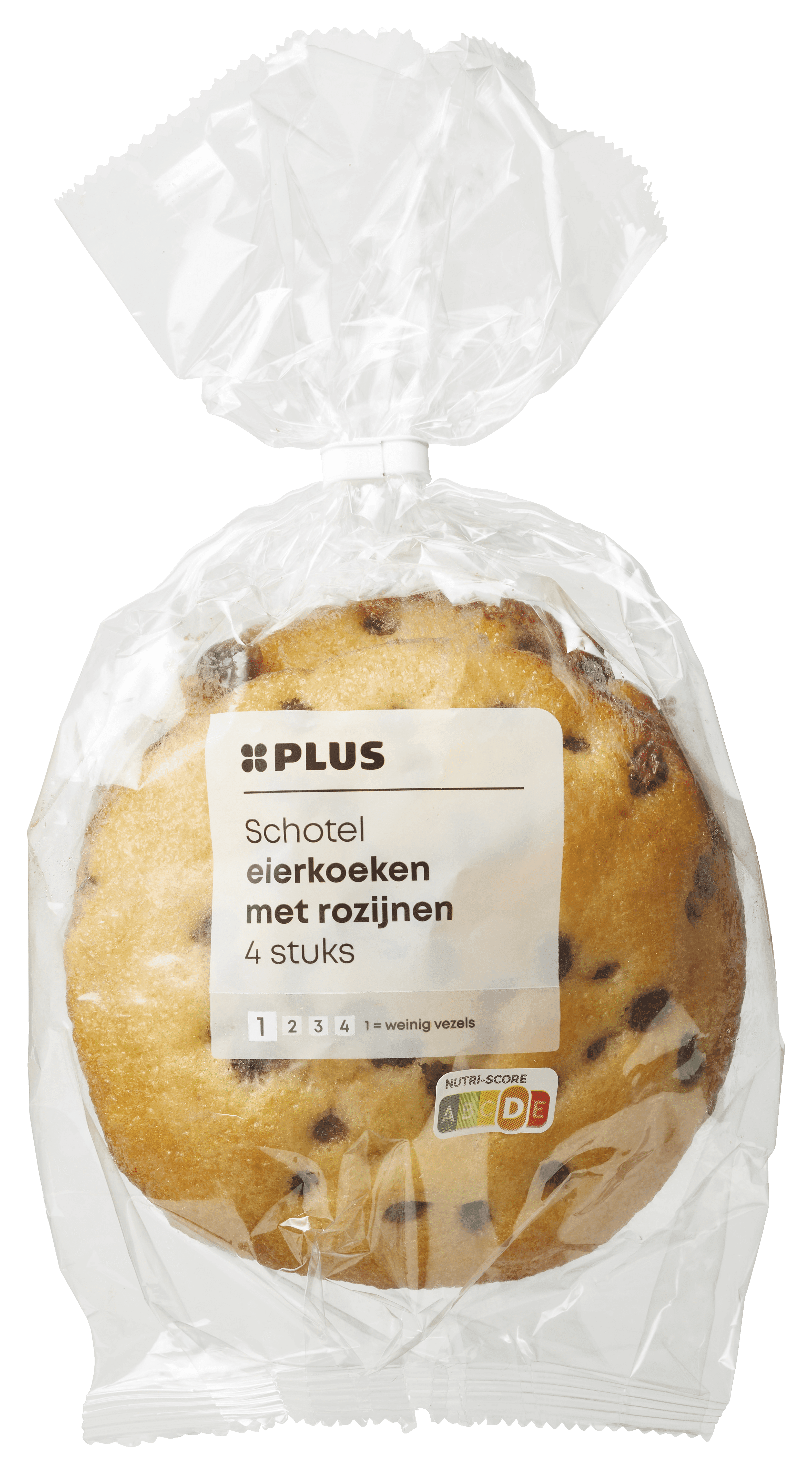 PLUS Schotel eierkoeken met rozijnen