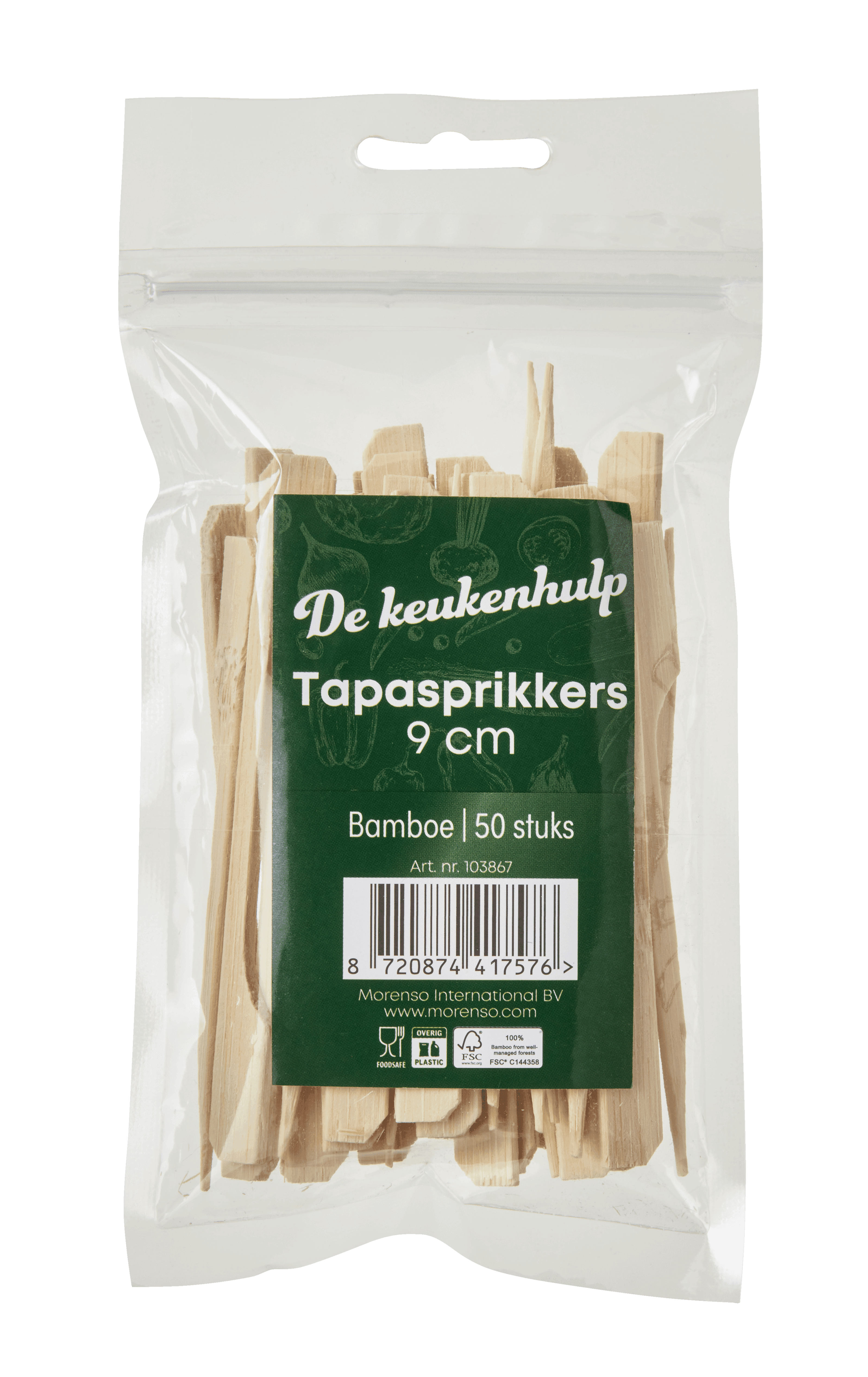 De keukenhulpjes Tapasprikker 9 cm 50 stuks