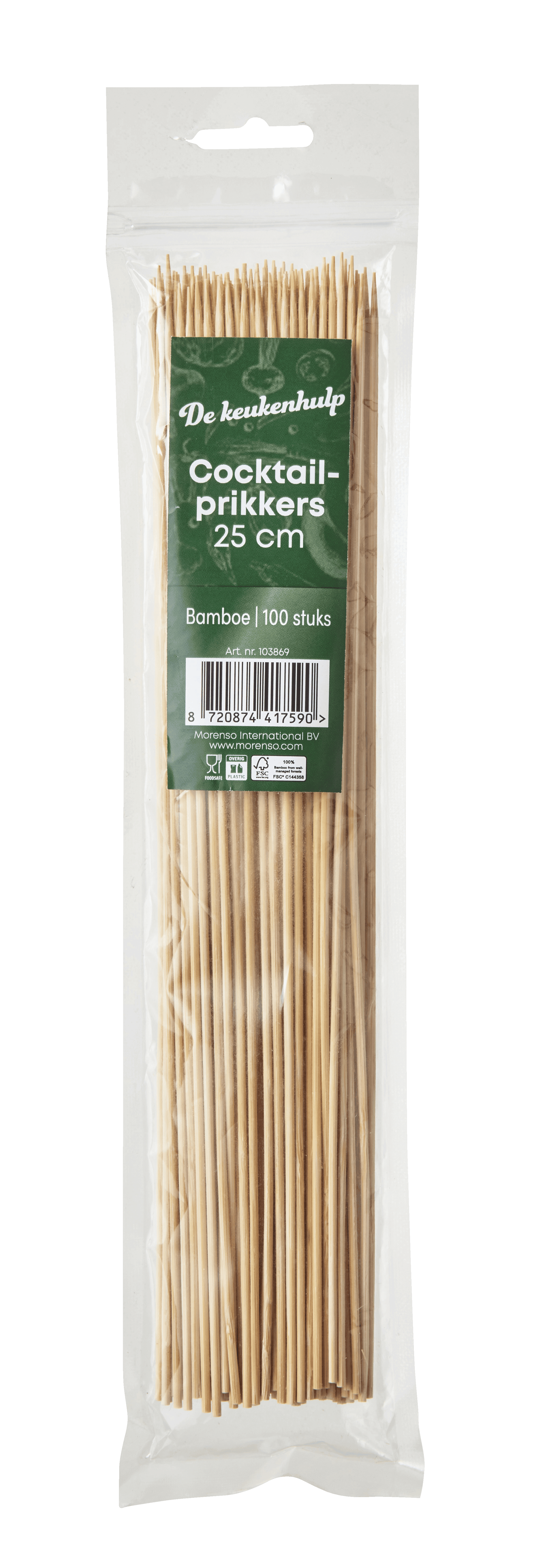 De keukenhulpjes Cocktailprikker 25 cm 100 stuks