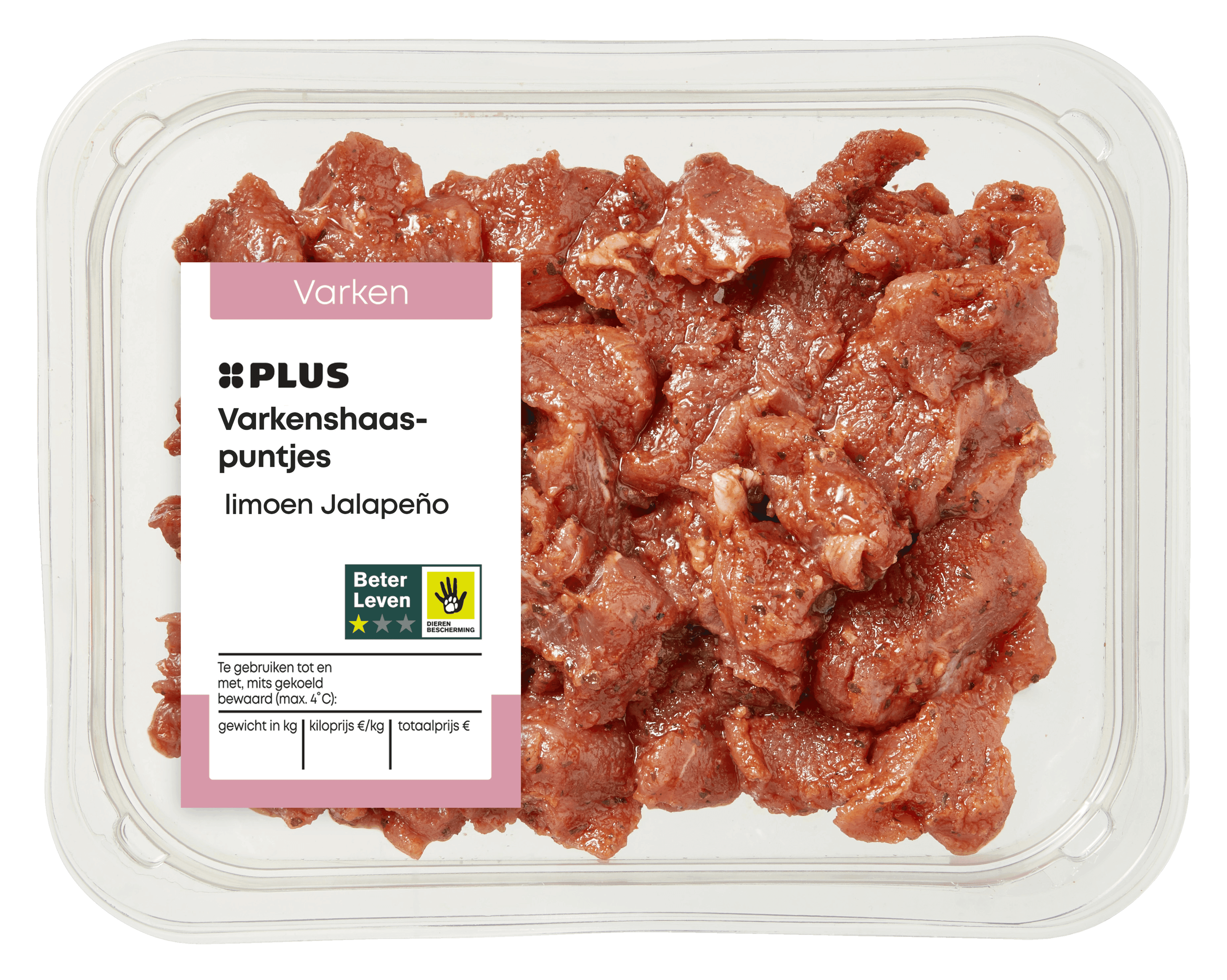 PLUS Boerentrots Varkenshaaspuntjes Jalapeno