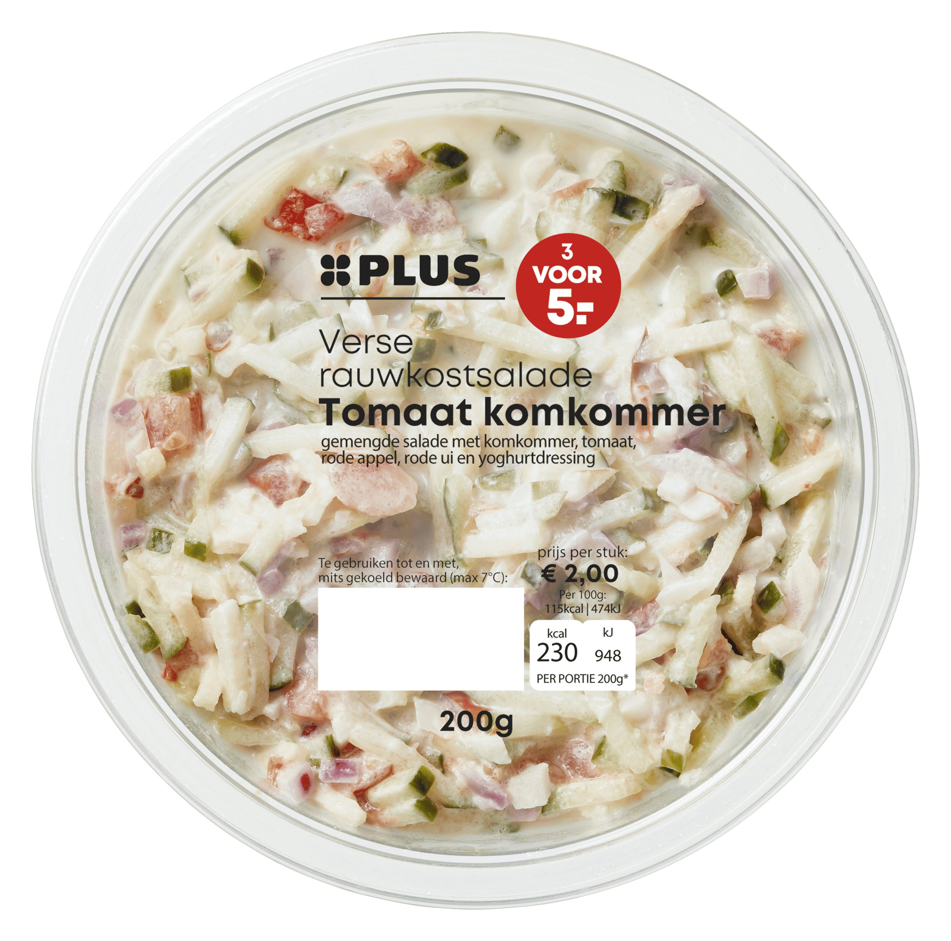 PLUS Salade tomaat komkommer