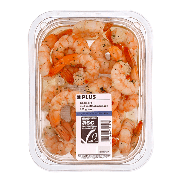 PLUS Scampi's met Knoflookmarinade