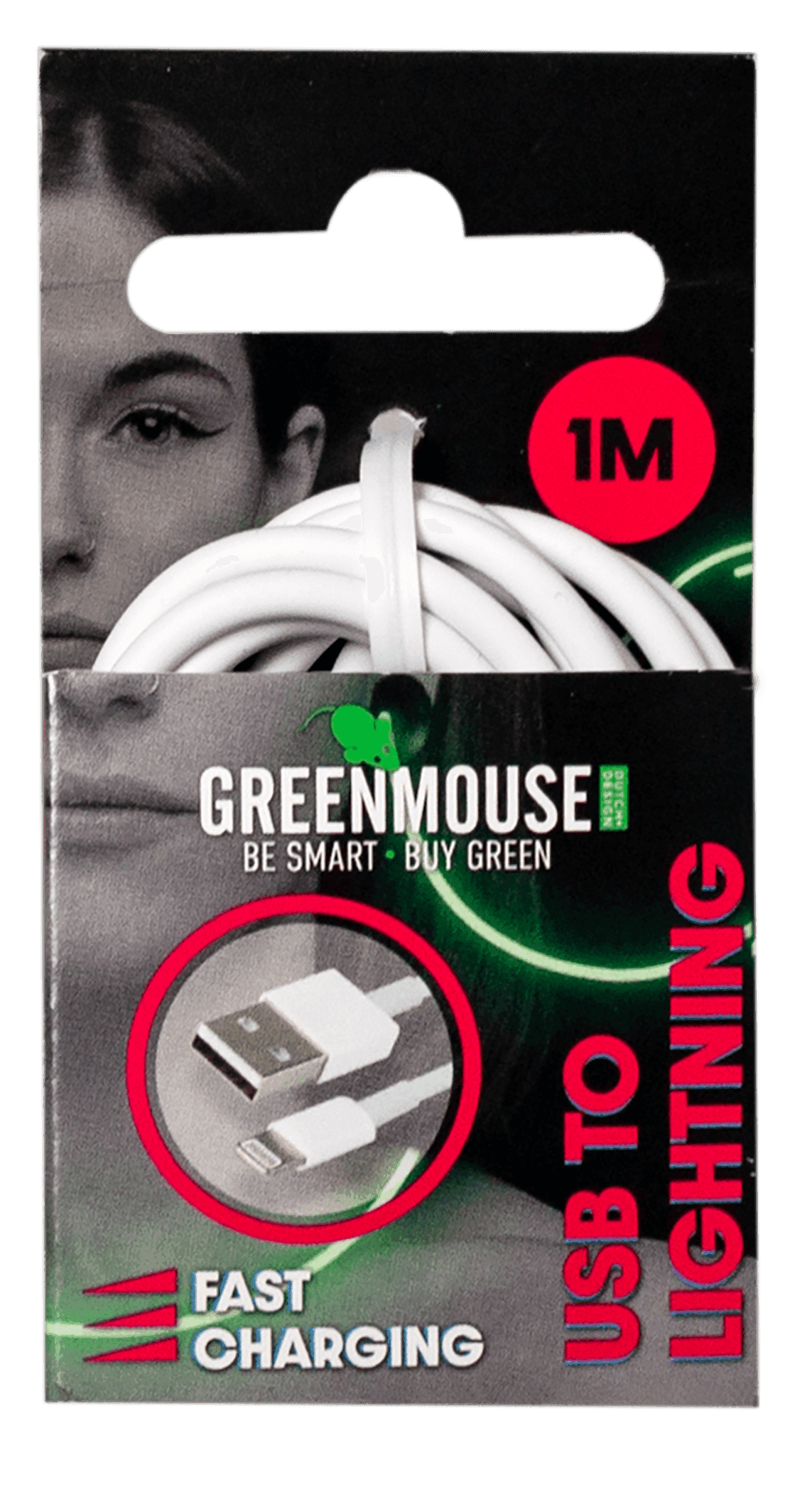 GreenMouse Lightning data cable - 1m
