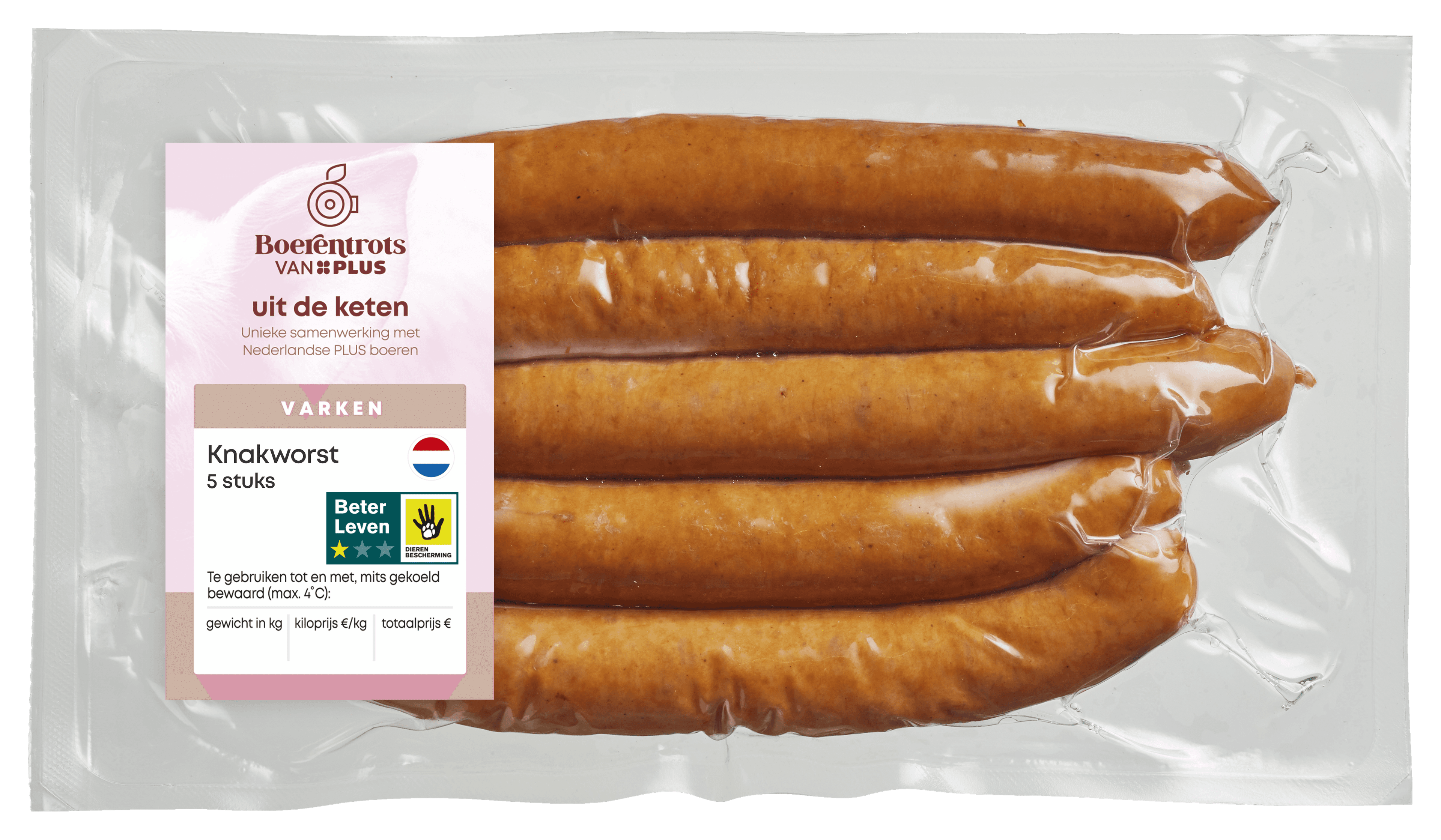 PLUS Boerentrots Knakworst 5x40gr